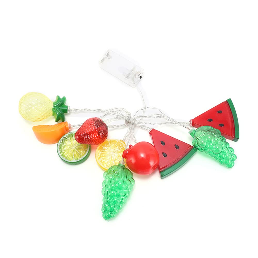 Battery Powered Fruit Vegetable String Lights - 20 LED 3M Indoor Outdoor Decorative Lighting for Wedding, Home, Birthday, Garden, Yard, Patio Party Decor (Strawberry, Watermelon, Lemon, Banana) - Perfect for Romantic Ambiance and Festive Celebrations