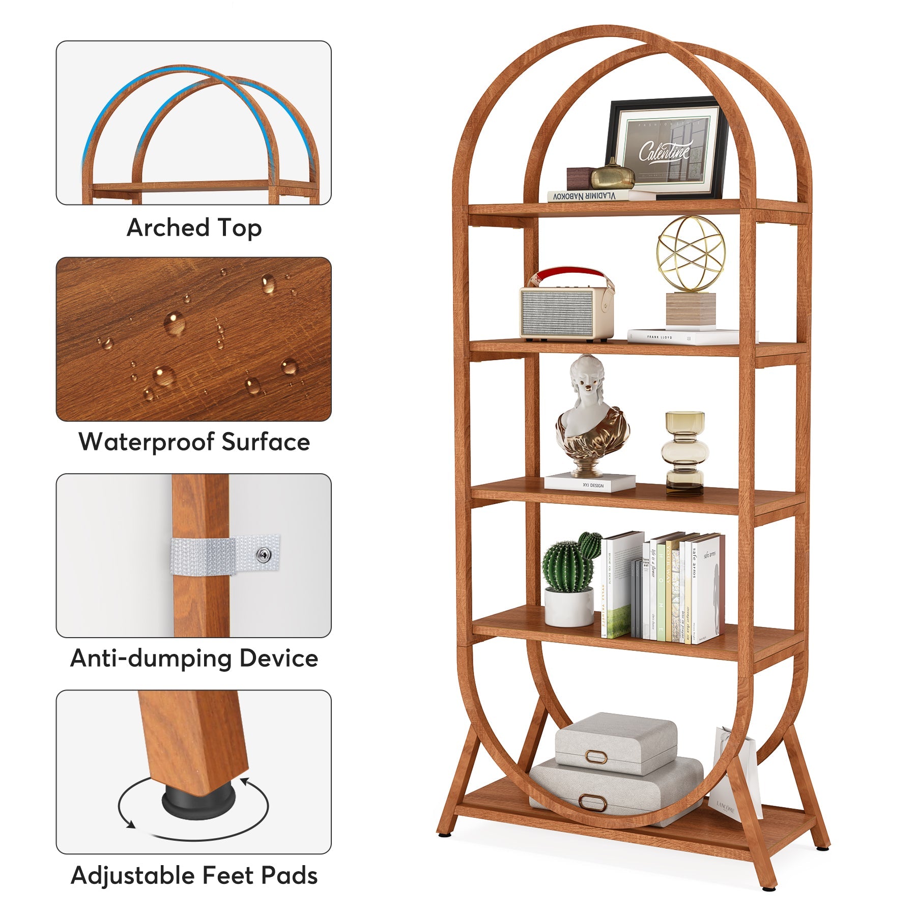 5 Tier Bookshelf - 70.8
