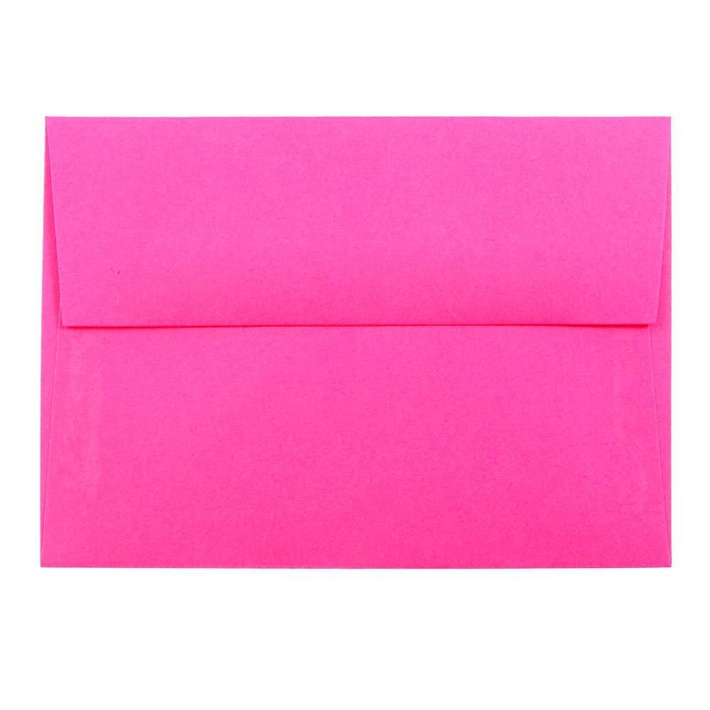 JAM PAPER 4Bar A1 Colored Invitation Envelopes - 3 5/8 x 5 1/8 Inches - Ultra Fuchsia Hot Pink - Bulk Pack of 500 Envelopes per Box - Perfect for Wedding Invitations, Greeting Cards, Party Favors and Business Correspondence