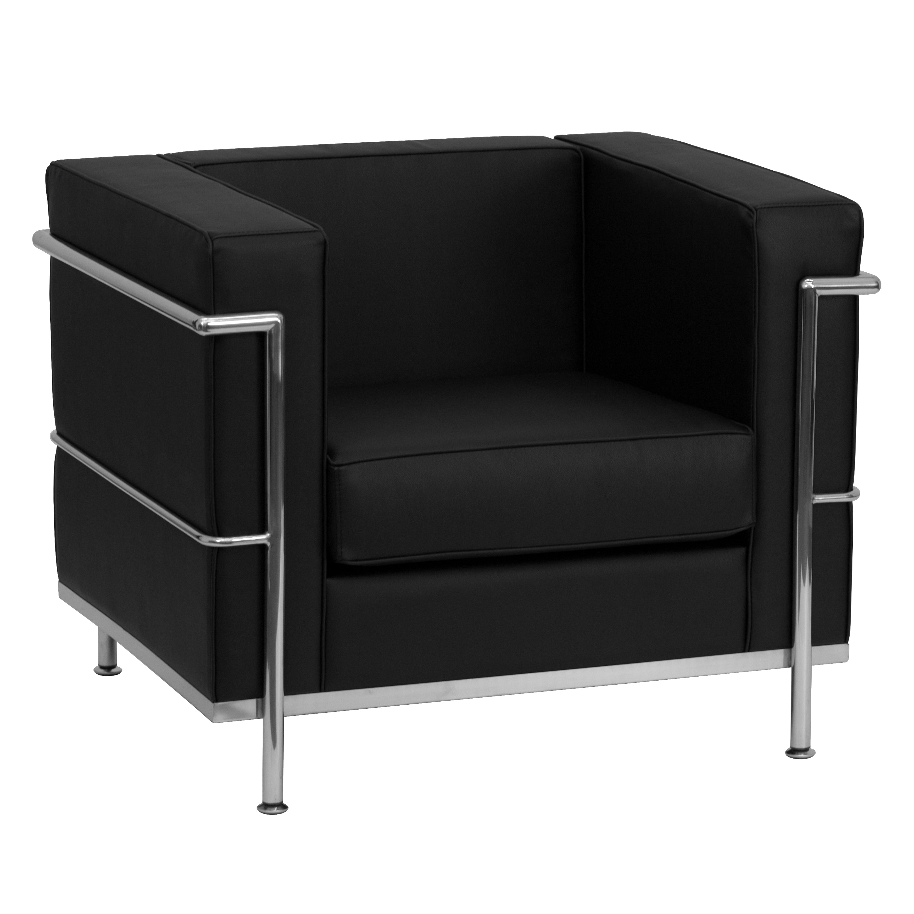 FLASH HERCULES Regal Series Contemporary Black LeatherSoft Office Chair with Encasing Frame - Ergonomic Executive Chair for Home Office, Gaming & Conference Rooms