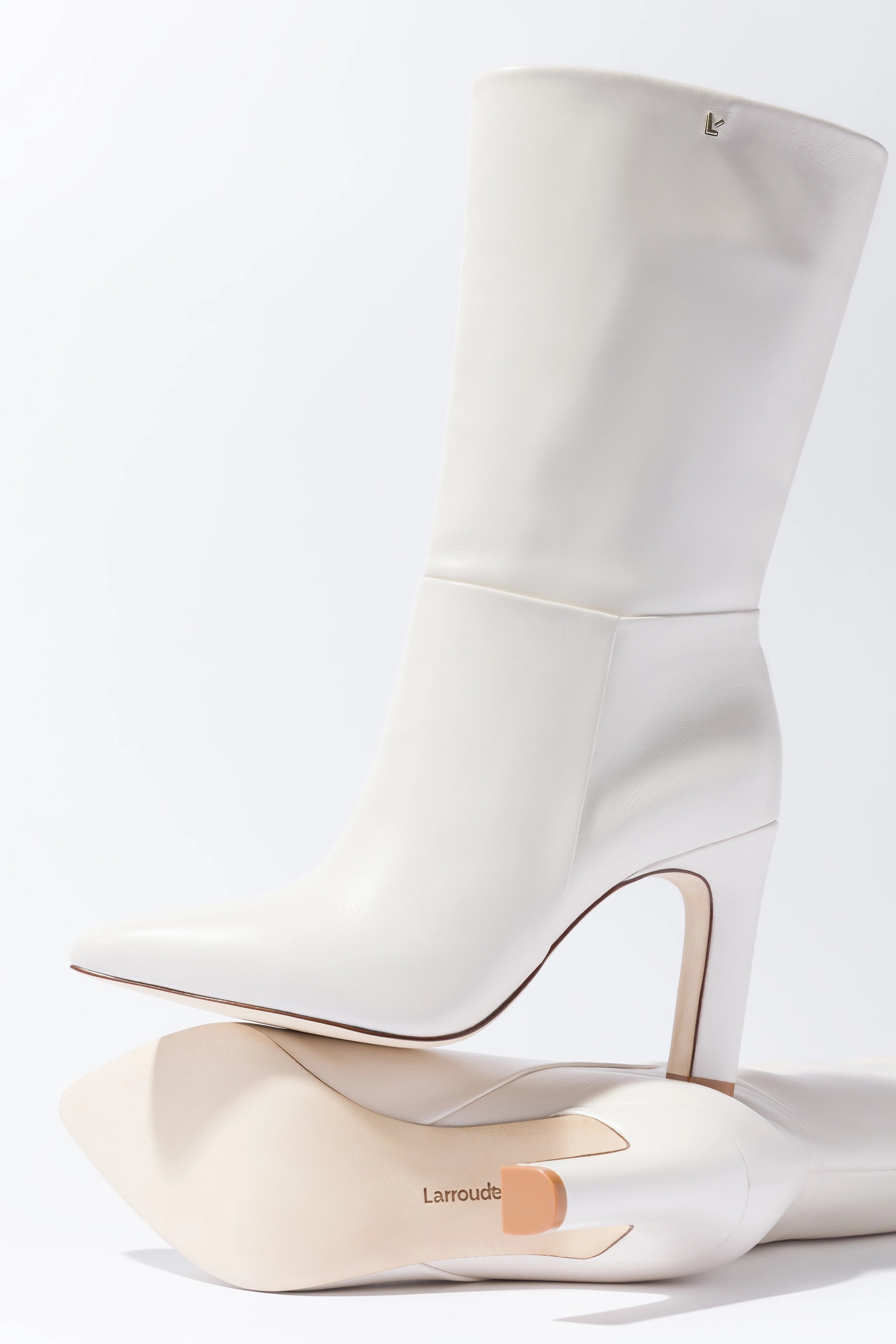 Ivory Leather Cindy Boots - Women's Fashion Ankle Boots for Casual Wear & Outdoor Walking