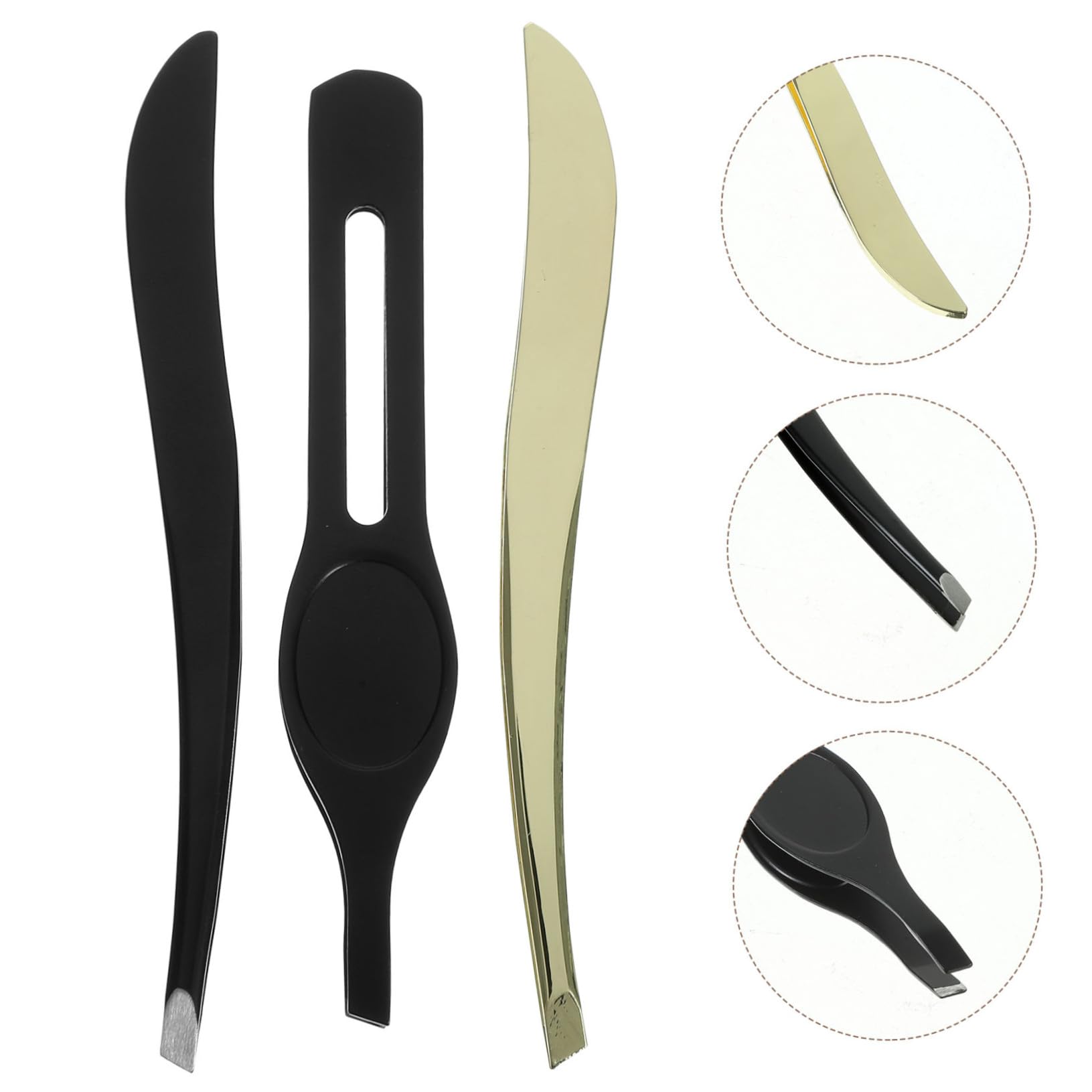 Ipetboom Ingrown Hair Tweezers 3-Piece Set - Precision Eyebrow Tweezers & Blackhead Remover Tool for Women - Perfect for Eyebrow Shaping, Ingrown Hair Removal & At-Home Grooming