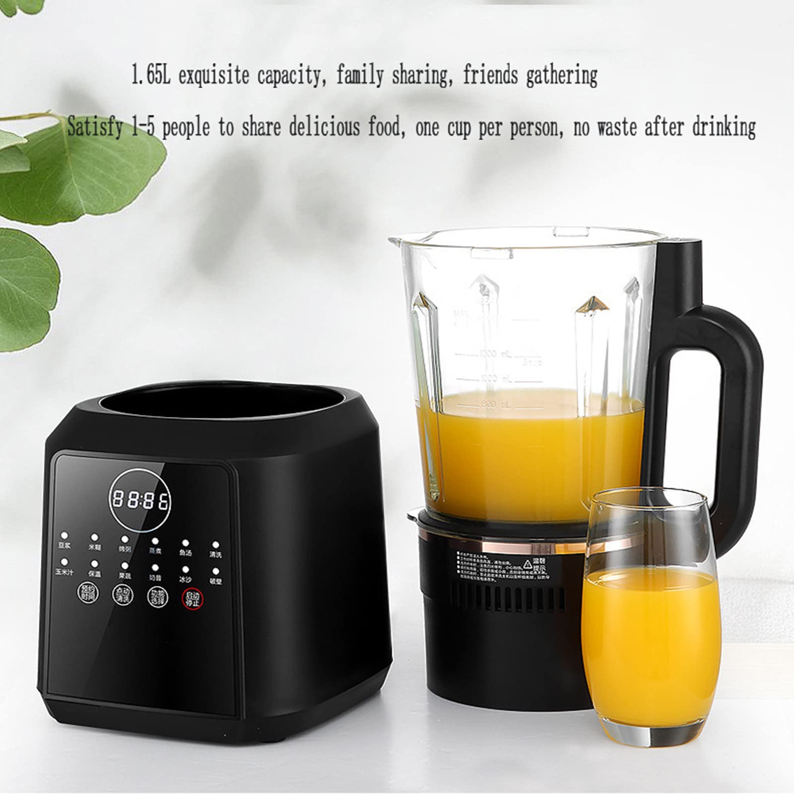 QBREZA Soy Milk Maker with Heating & Grinding Function, No-Filter Design, Small Household Blender for Cooking & Food Supplement - Perfect for Homemade Soy Milk, Nut Milk, and Healthy Smoothies