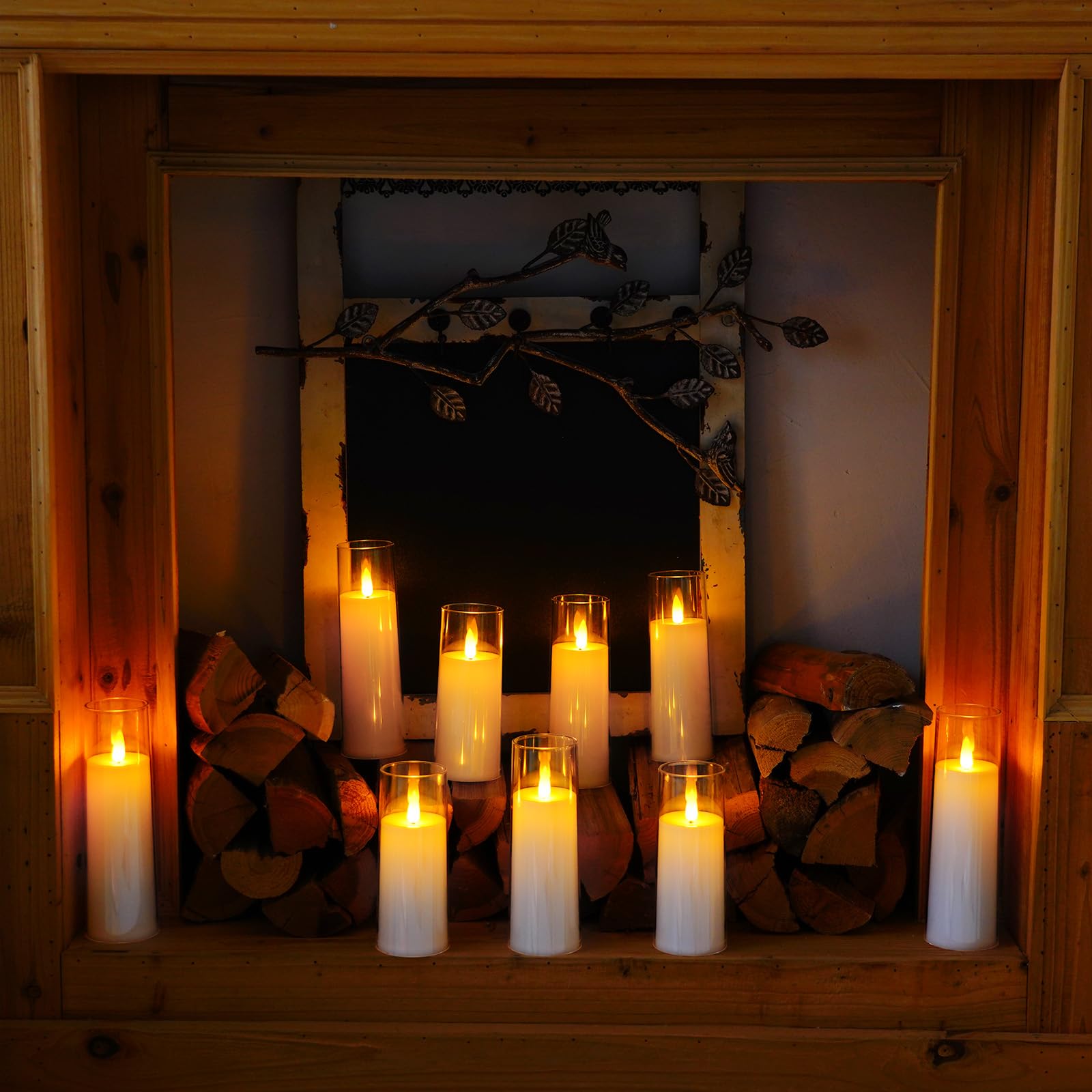 Homemory 9-Pack Pure White LED Flameless Candles with Remote & Timer - Battery Operated Fake Candles for Wedding Centerpieces, Home Decor, Christmas, Dinner Parties & Romantic Ambiance