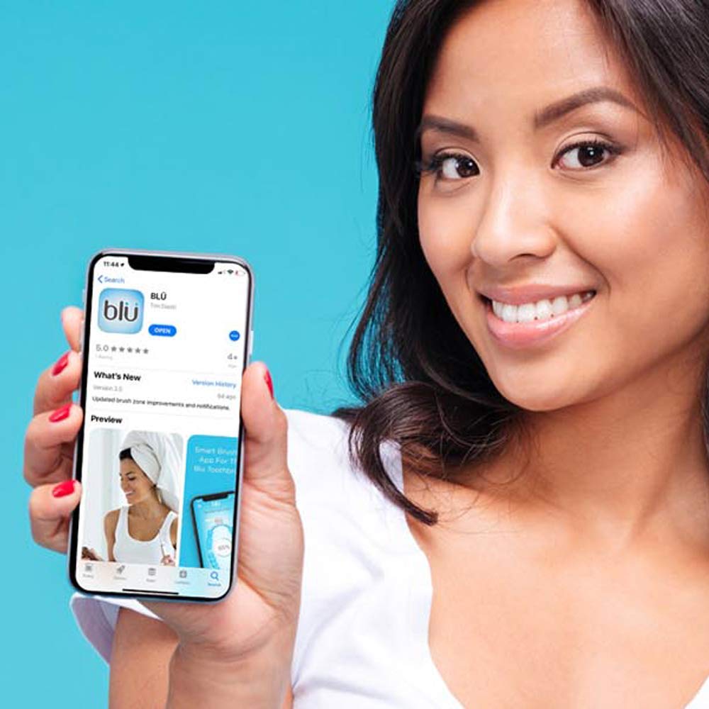 Blu Smart Electric Toothbrush for Adults - Sonic Power Toothbrush with Bluetooth App & Live Tracking Technology (Black) - Perfect for Travel, Home & Daily Oral Care Routine