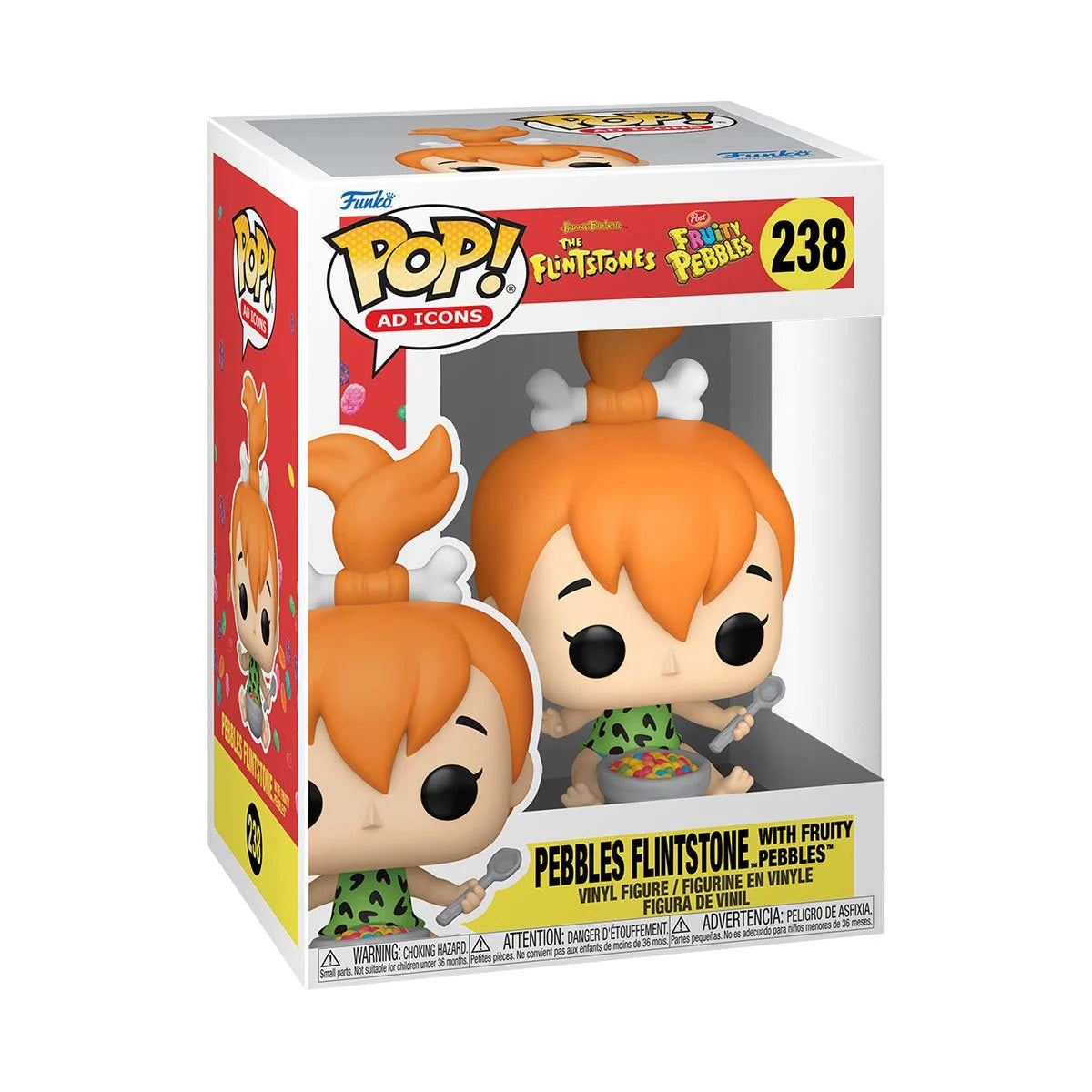 Fruity Pebbles Flintstone Funko Pop! Vinyl Figure #238 - Collectible Cereal-Themed Toy for Pop Culture Fans & Home Decor