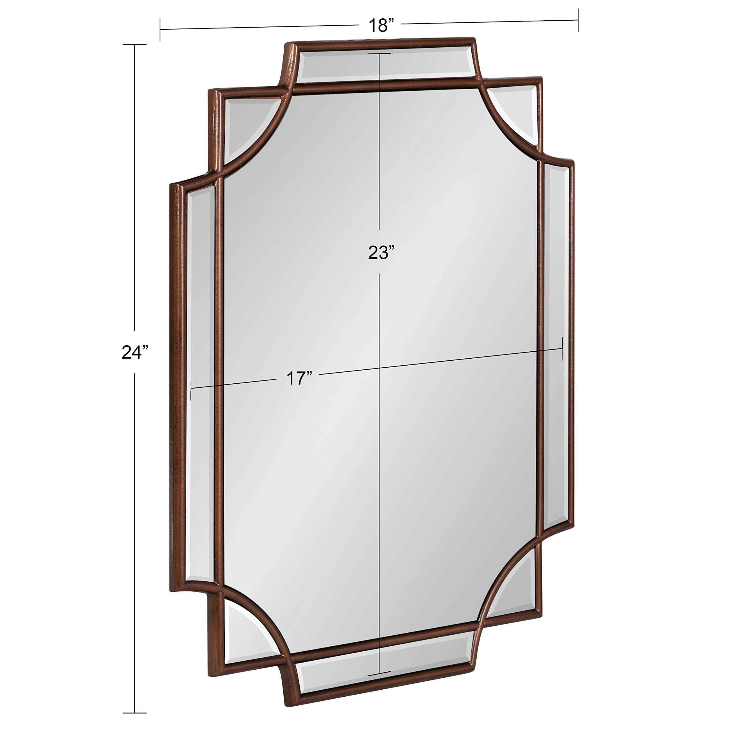 Kate and Laurel Minuette Traditional Wall Mirror - 18