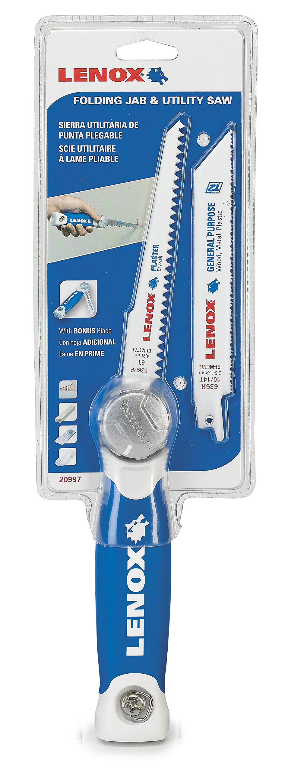 LENOX Tools Folding Jab Saw 20997TFHS618636 - Heavy Duty Drywall Saw for Woodworking, Construction & DIY Projects
