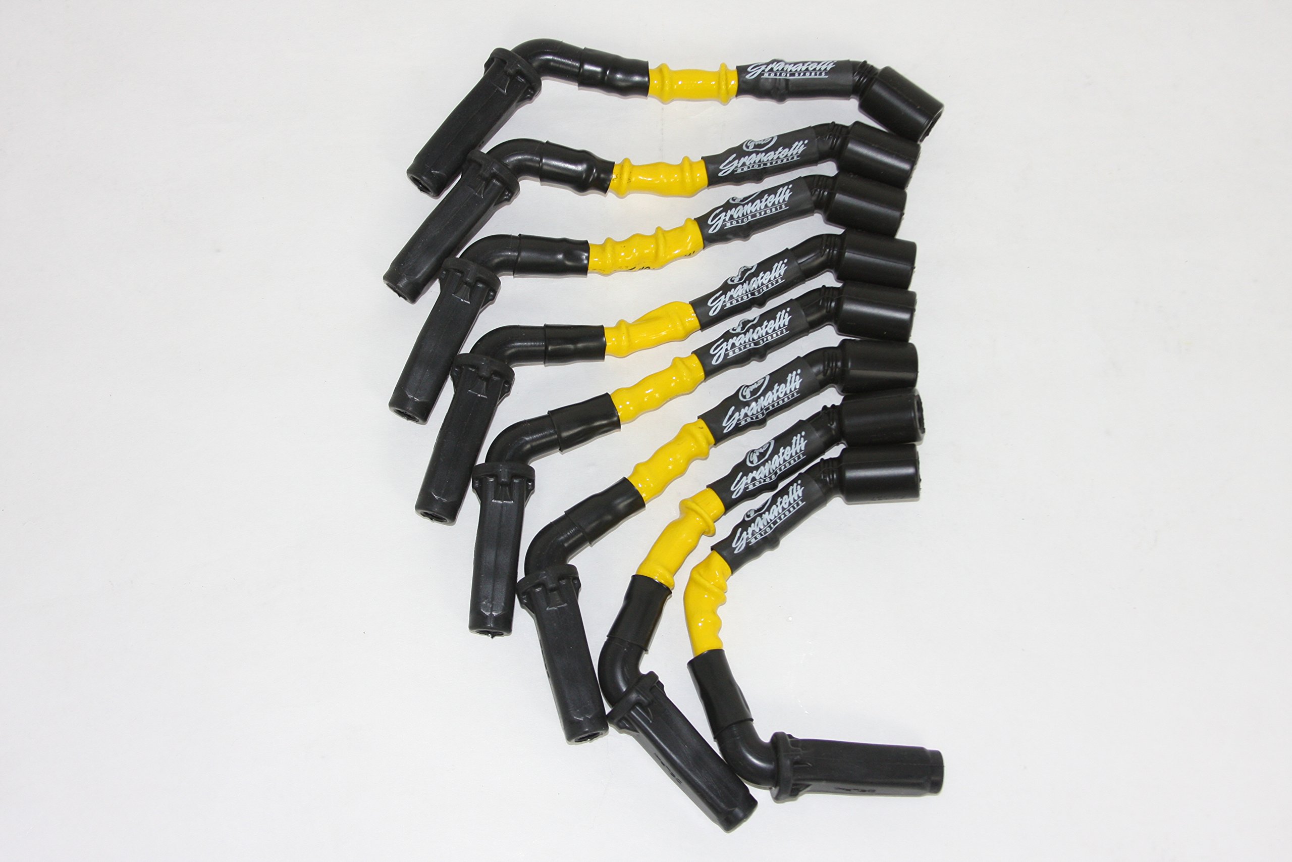 Granatelli 28-1811HTY High Temperature Spark Plug Wires for LS2/LS3/LS7 Engines (2005-Up) - Yellow - Performance Upgrade for Corvette, Camaro & GTO - Ideal for Racing & High-Performance Driving