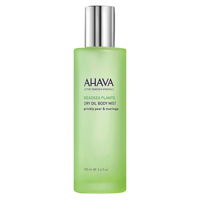 Ahava Dry Oil Body Mist - Prickly Pear & Moringa Scent, 3.4 oz | Hydrating & Nourishing Spray for Soft Skin | Perfect for Daily Moisturizing, Post-Shower & On-The-Go Use