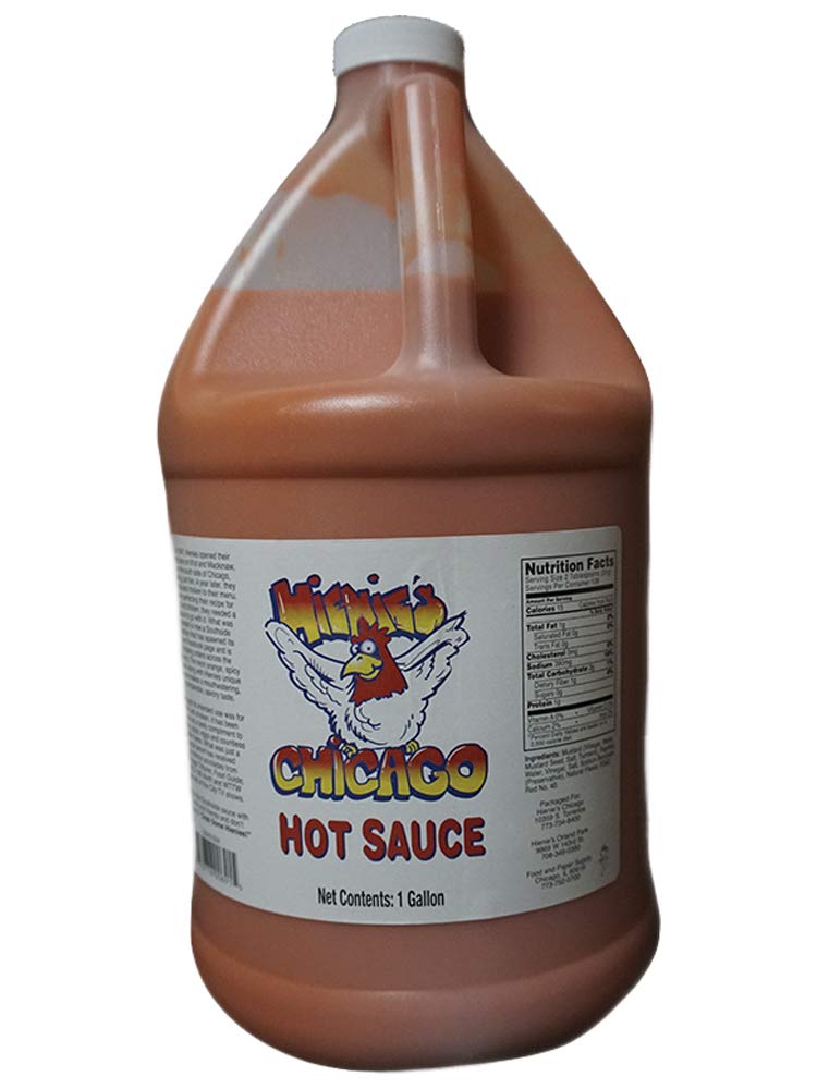 Hienie's Hot Sauce - 1 Gallon Bottle - Chicago's Famous Hot Sauce for Restaurants, Catering & Home Cooking - Perfect for Wings, BBQ & Spicy Recipes