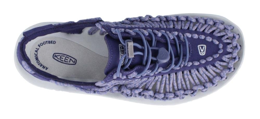 KEEN Women's New Uneek Sandals - Crown Blue/Purple Sage - Size 8.5 | Comfortable Outdoor Hiking & Water Shoes for Beach, Camping & Summer Adventures