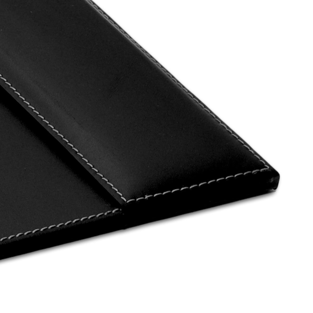 Dacasso Leather Desk Calendar Pad - 34 x 20 Inches - Rustic Black - Premium Office Organizer for Home & Business Use