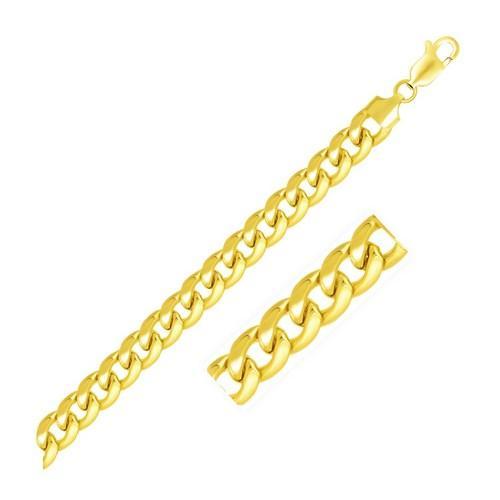 14K Solid Yellow Gold Miami Cuban Link Chain 6.7mm 24 Inch - Luxury Men's Jewelry for Gifts, Parties & Everyday Wear