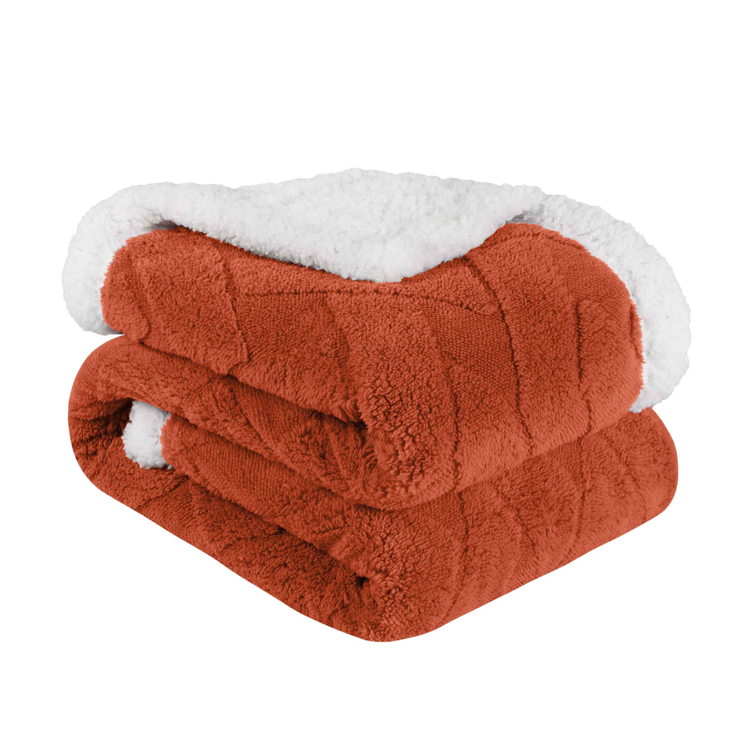 Nuuk Reversible Jacquard Lattice Plush Sherpa Fleece Blanket - Ultra Soft & Warm Winter Throw for Couch, Bed & Travel - Cozy Home Decor Gift for Christmas & Cold Weather