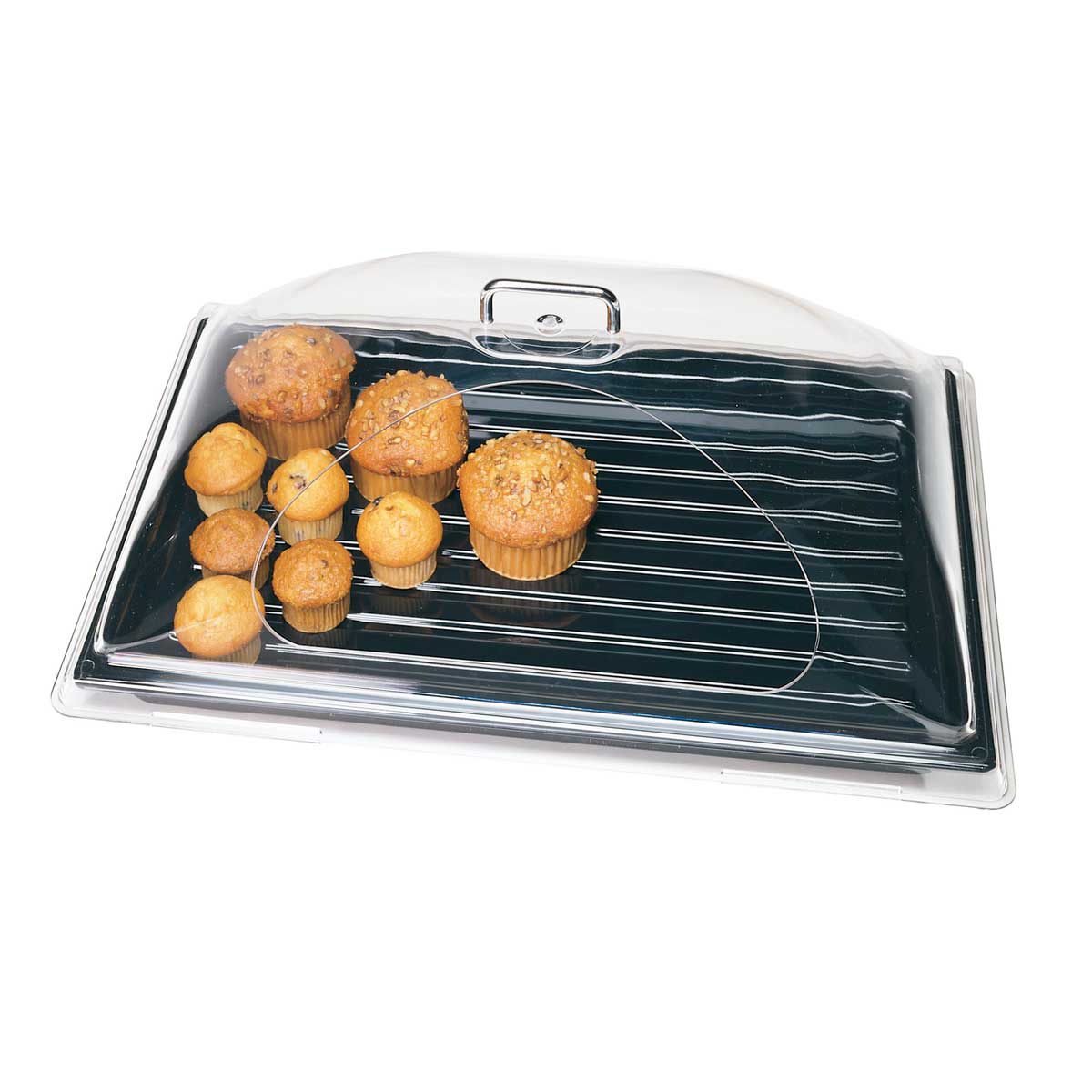 Cambro DD1220SCW135 Camwear Clear Display Dome Cover with Side Cut - 12