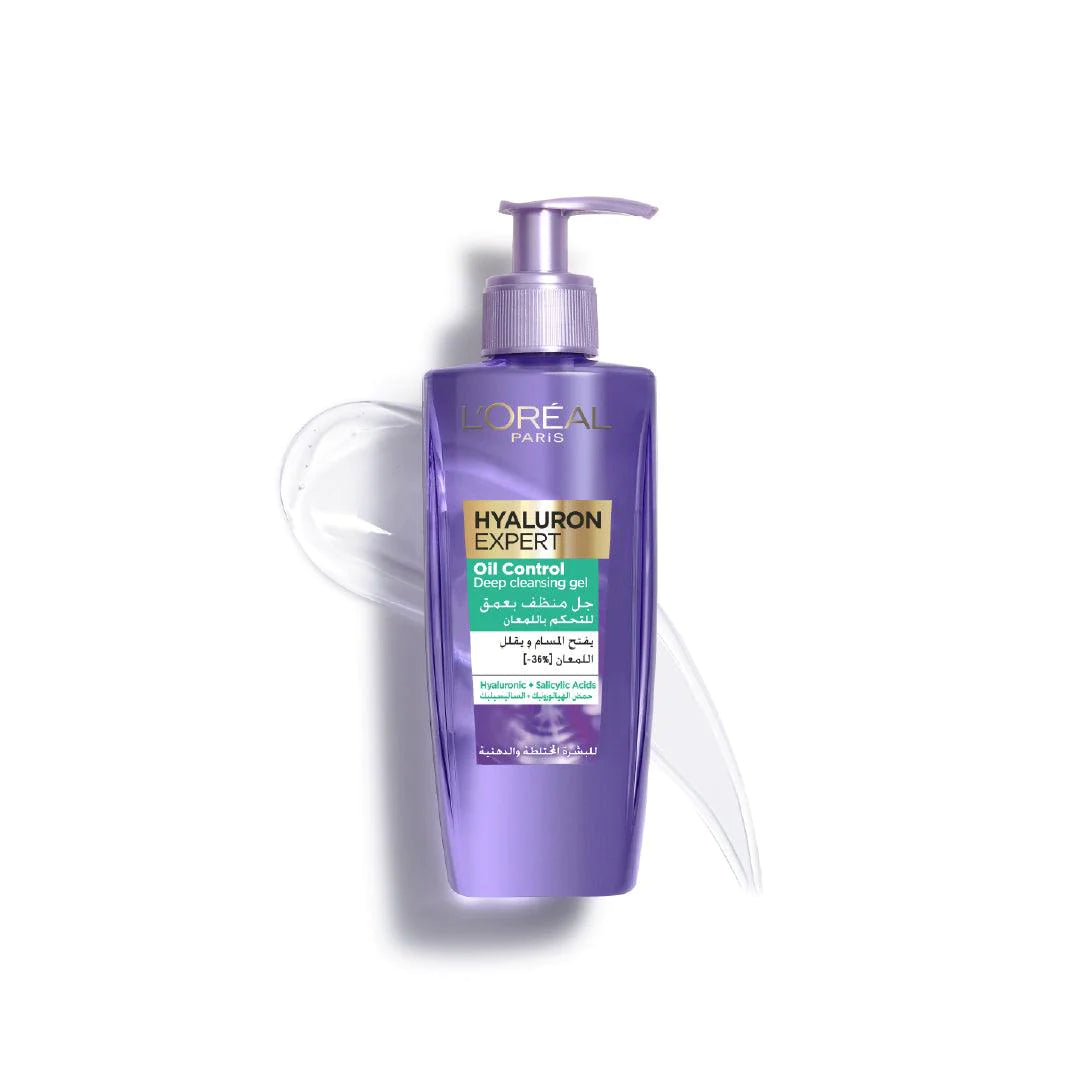 Hyaluron Expert Oil Control Deep Cleansing Gel - Oil-Free Face Wash for Acne & Oily Skin - Perfect for Daily Skincare Routine & Post-Workout Cleansing