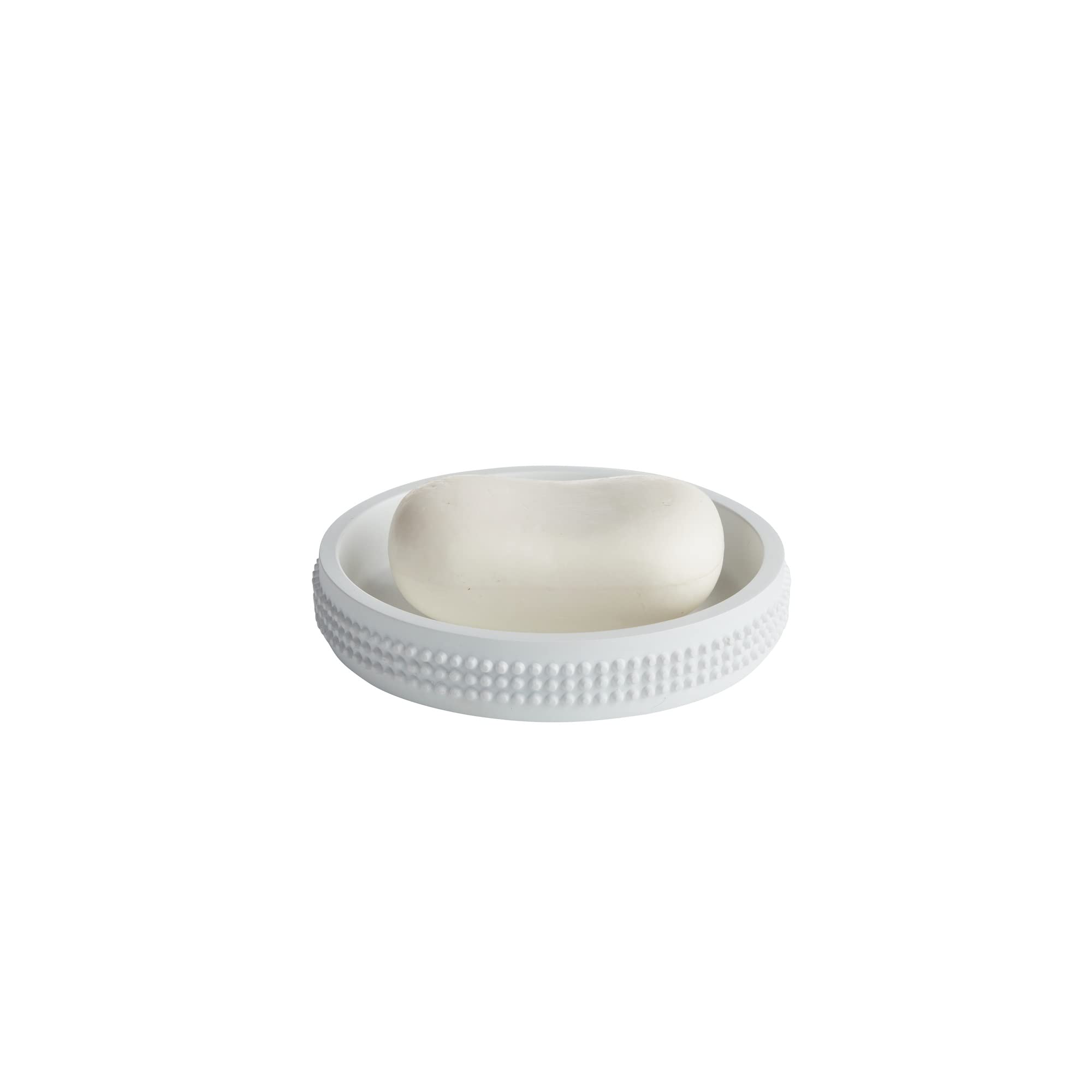 White Milano Soap Dish for Bathroom & Shower
