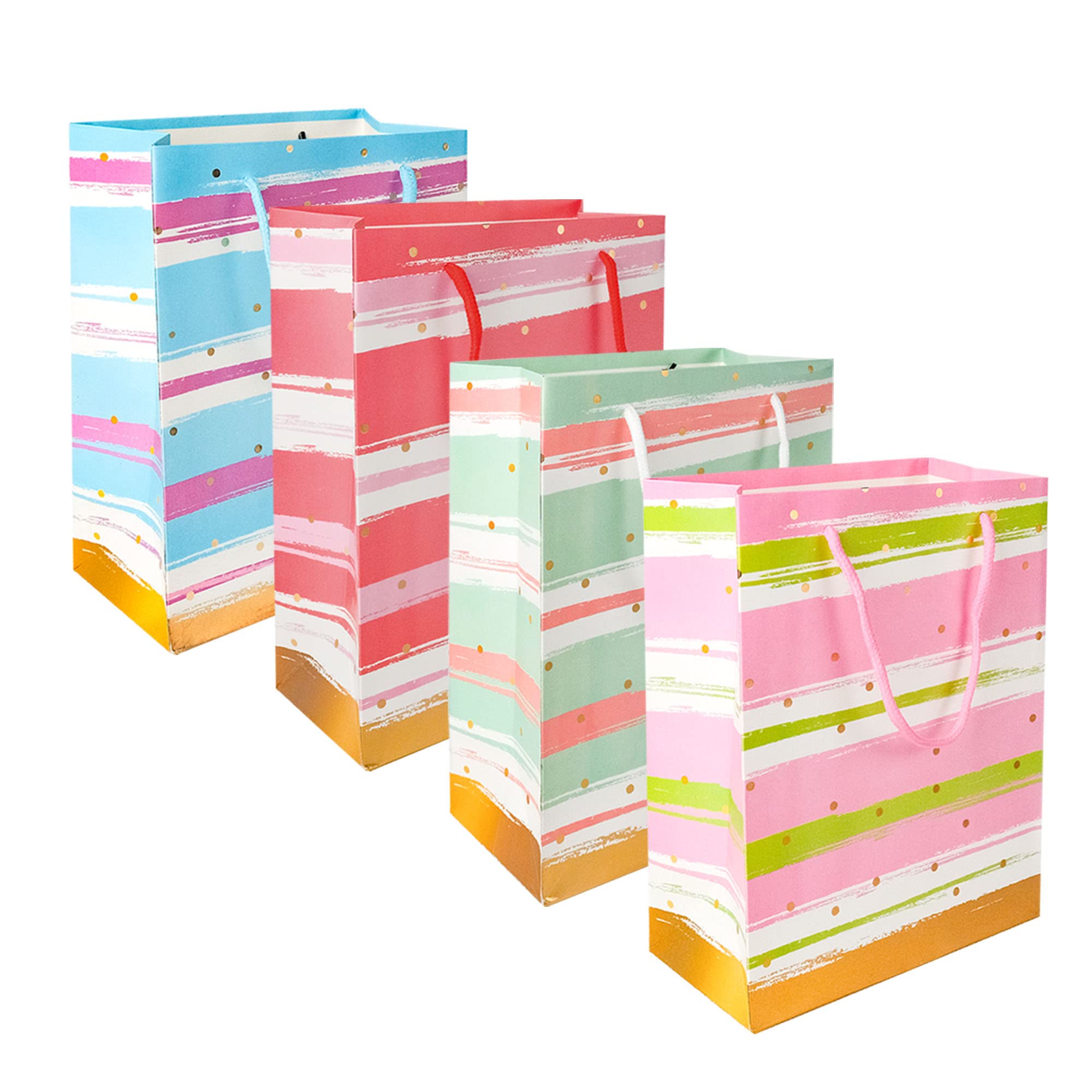 Premium Pastel Gift Bags - 12 Pack (12.6