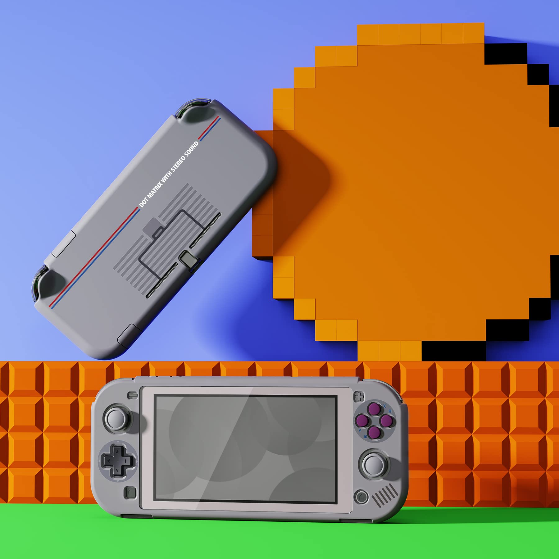 eXtremeRate PlayVital Classic 1989 GB DMG-01 Protective Grip Case for Nintendo Switch Lite - Hard Cover with Screen Protector, Thumb Grips & Button Caps | Perfect for Gaming, Travel & Everyday Protection