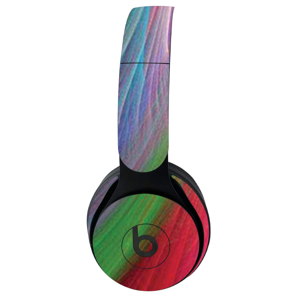 MightySkins Vinyl Decal Wrap Cover for Beats Solo Pro Wireless Headphones - Rainbow Waves Design | Protective, Durable & Customizable Skin | Easy to Apply & Remove | Made in USA | Perfect for Gym, Travel & Daily Use