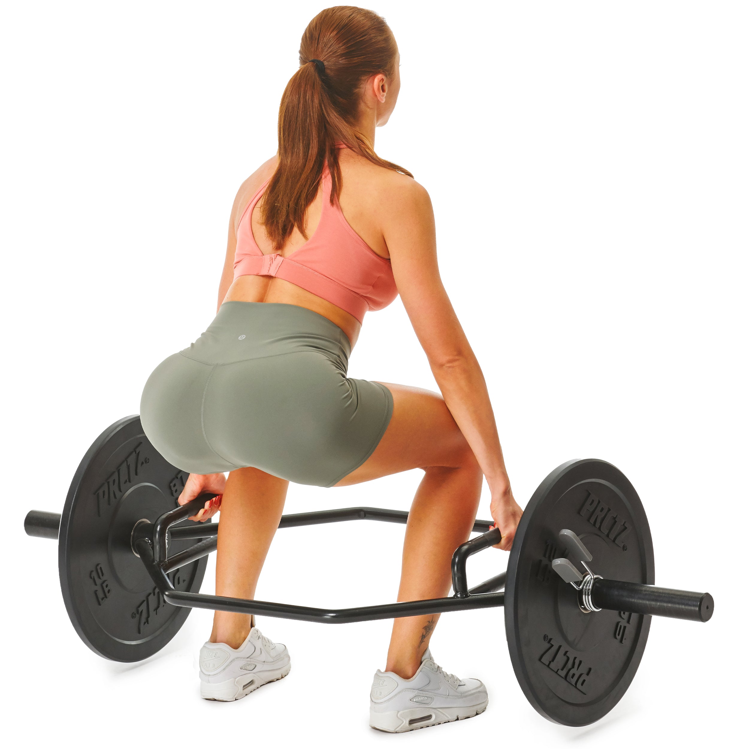 PRCTZ Olympic 50LB Hex Weight Trap Bar with 2-Inch Sleeve - Heavy Duty Strength Training Equipment for Deadlifts, Squats & Home Gym Workouts