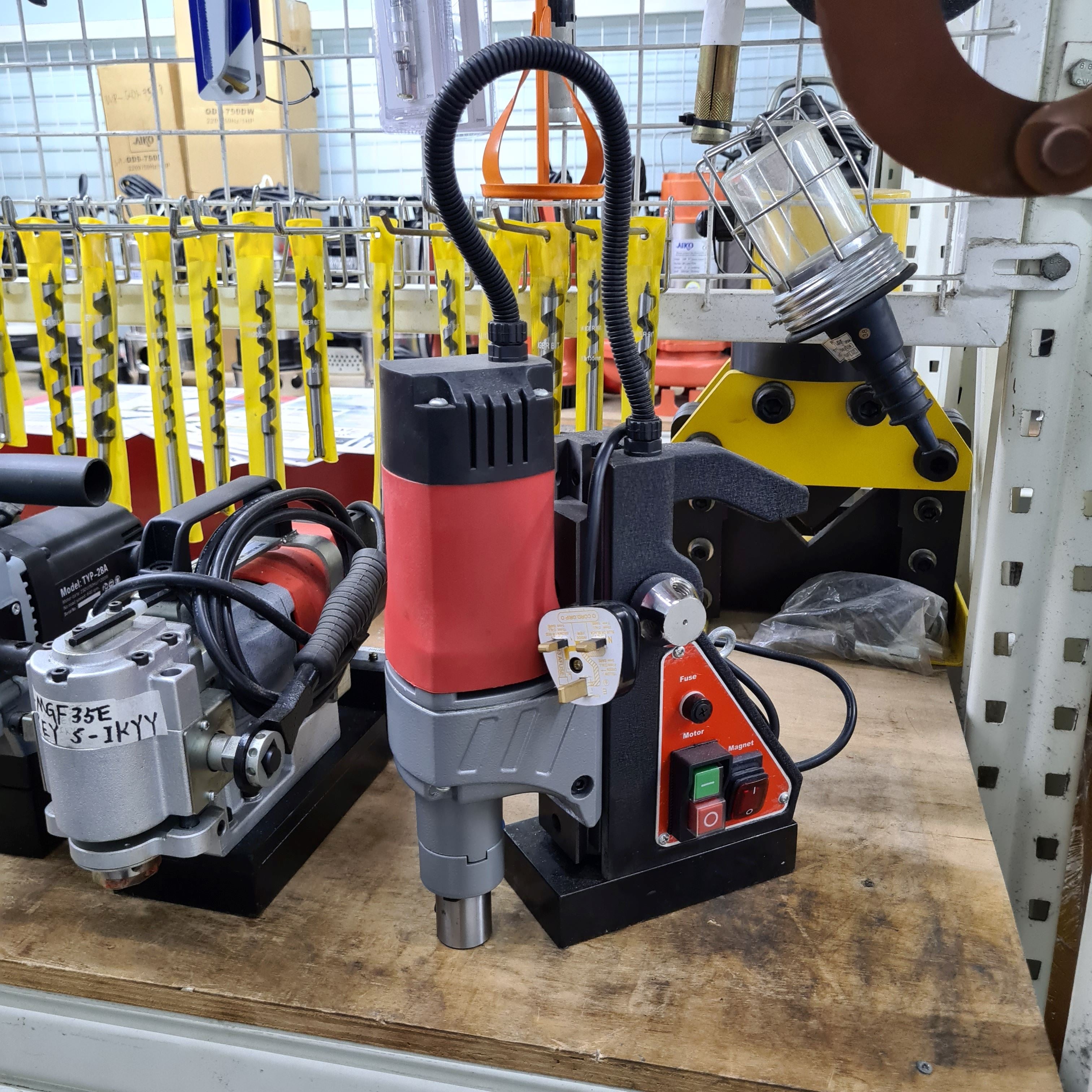 Aiko 1100W Magnetic Drill Press 35mm 230V | Heavy Duty Metal Drilling | Model MD-J1C-35H | Perfect for Steel Fabrication, Construction & Industrial Use