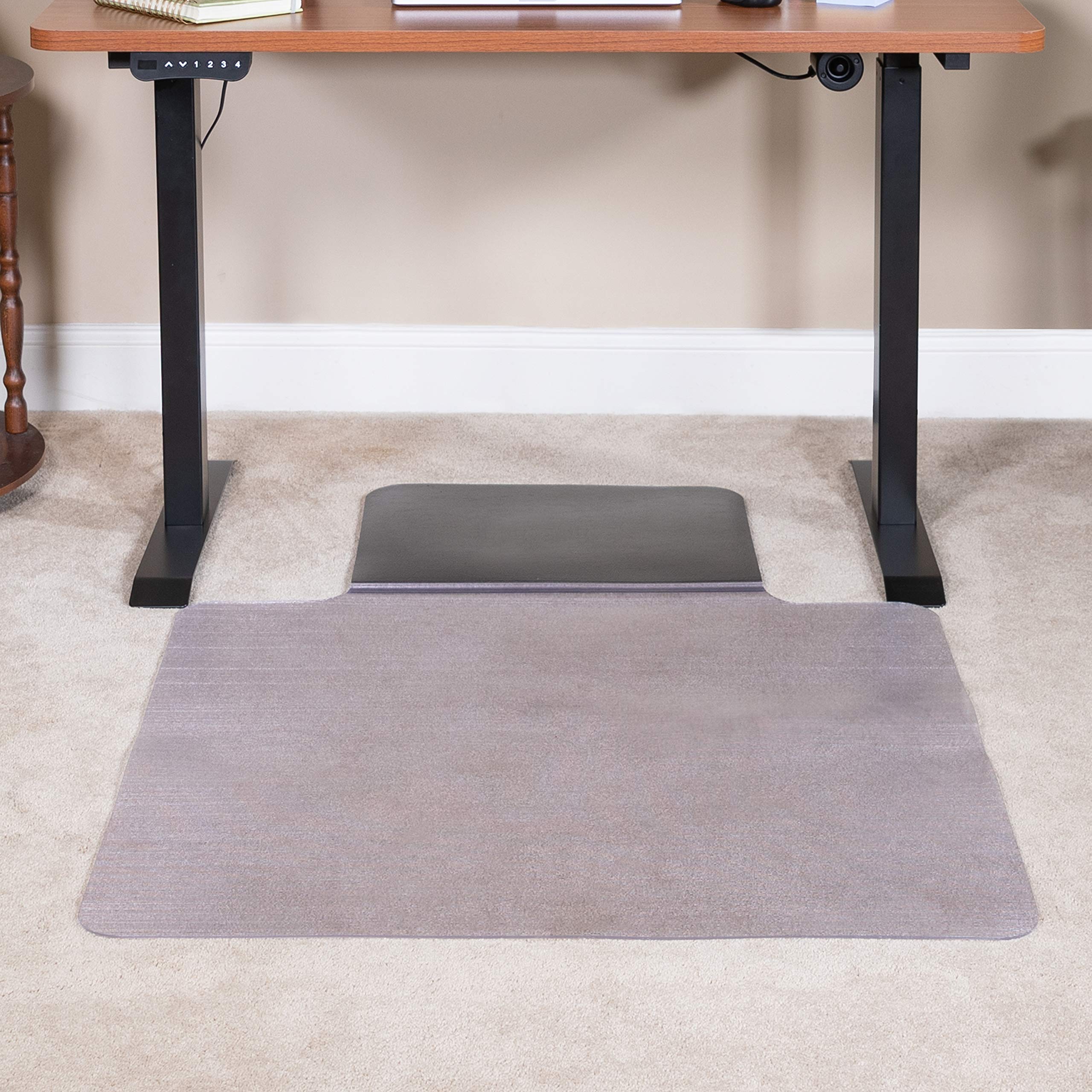 EMMA + OLIVER Ergonomic Sit or Stand Chair Mat with Hinged Cushioned Mat - Anti-Fatigue Floor Mat for Office & Home Use - Comfortable Support for Standing Desks & Long Work Hours