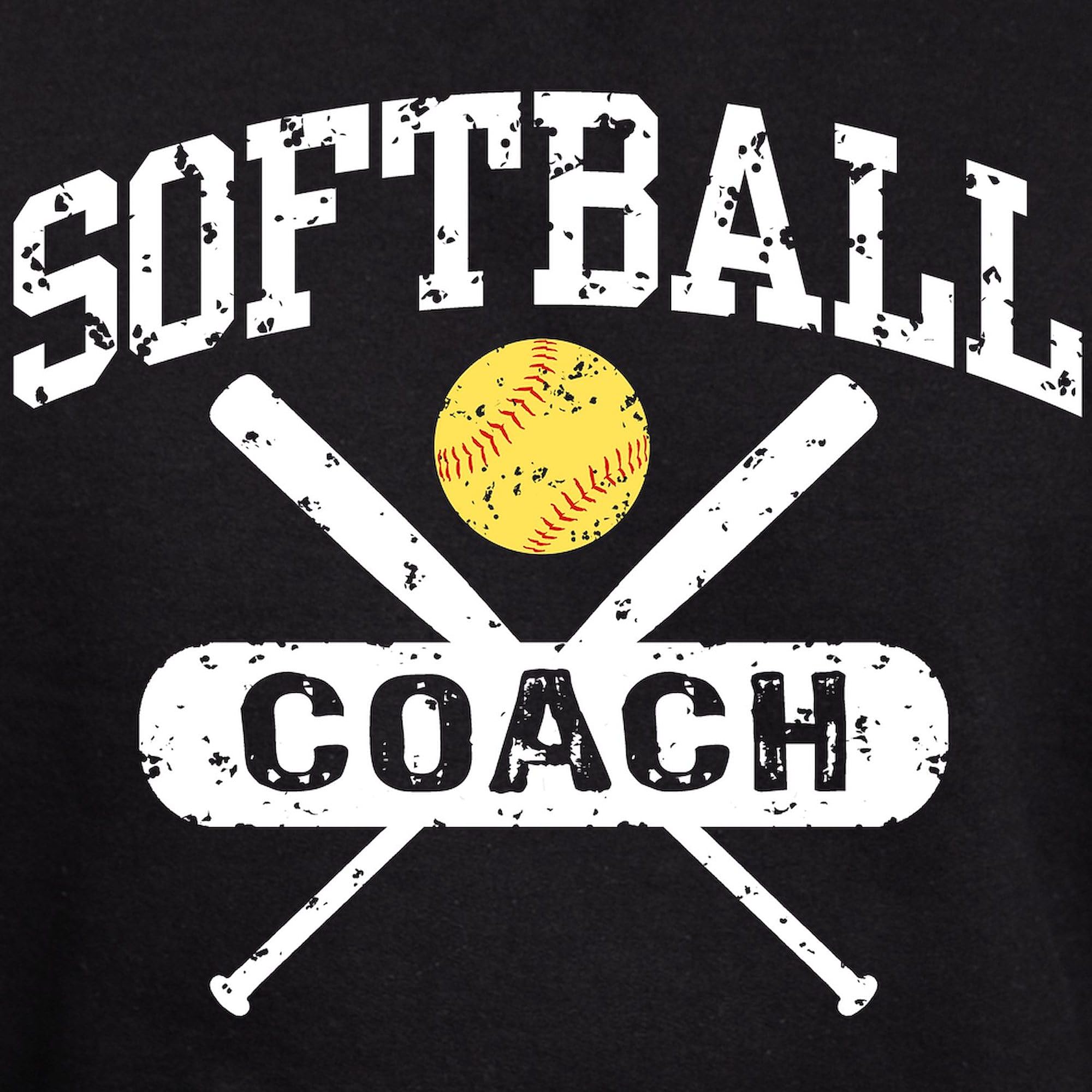 Softball Coach Hoodie for Men - Dark Regular Fit Pullover Sweatshirt | Perfect for Coaching, Training & Casual Wear
