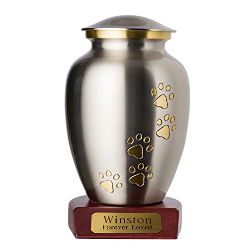 Pewter, Paws: Vertical Brass