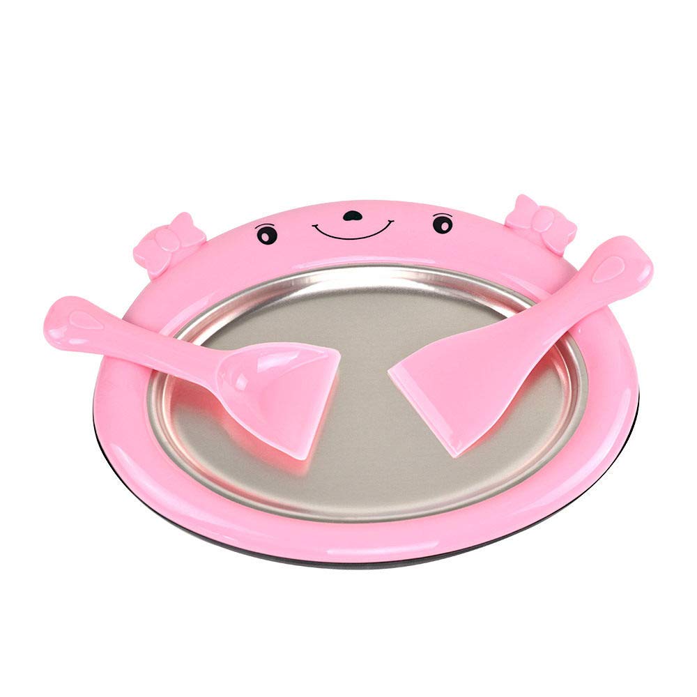 ACOMG Manual Ice Cream Maker - Homemade Ice Cream Container for Smoothies, Frozen Yogurt & Sorbet | No Electricity Needed | Perfect for Kids & Family Desserts | Pink