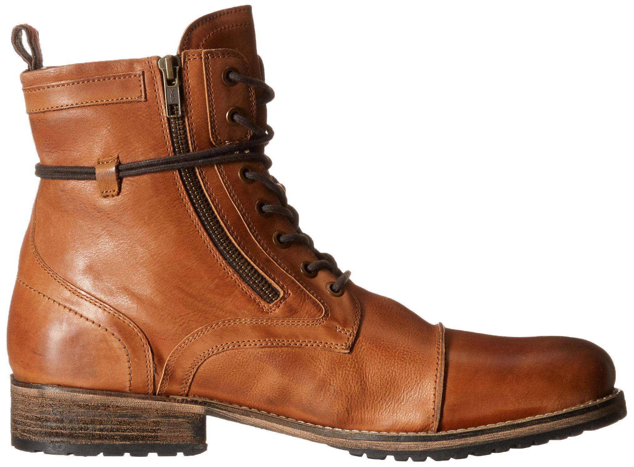 Men's Testosterone Combat Boots - Genuine Leather Slip-Resistant Poolside Shoes for Outdoor Adventures & Casual Wear