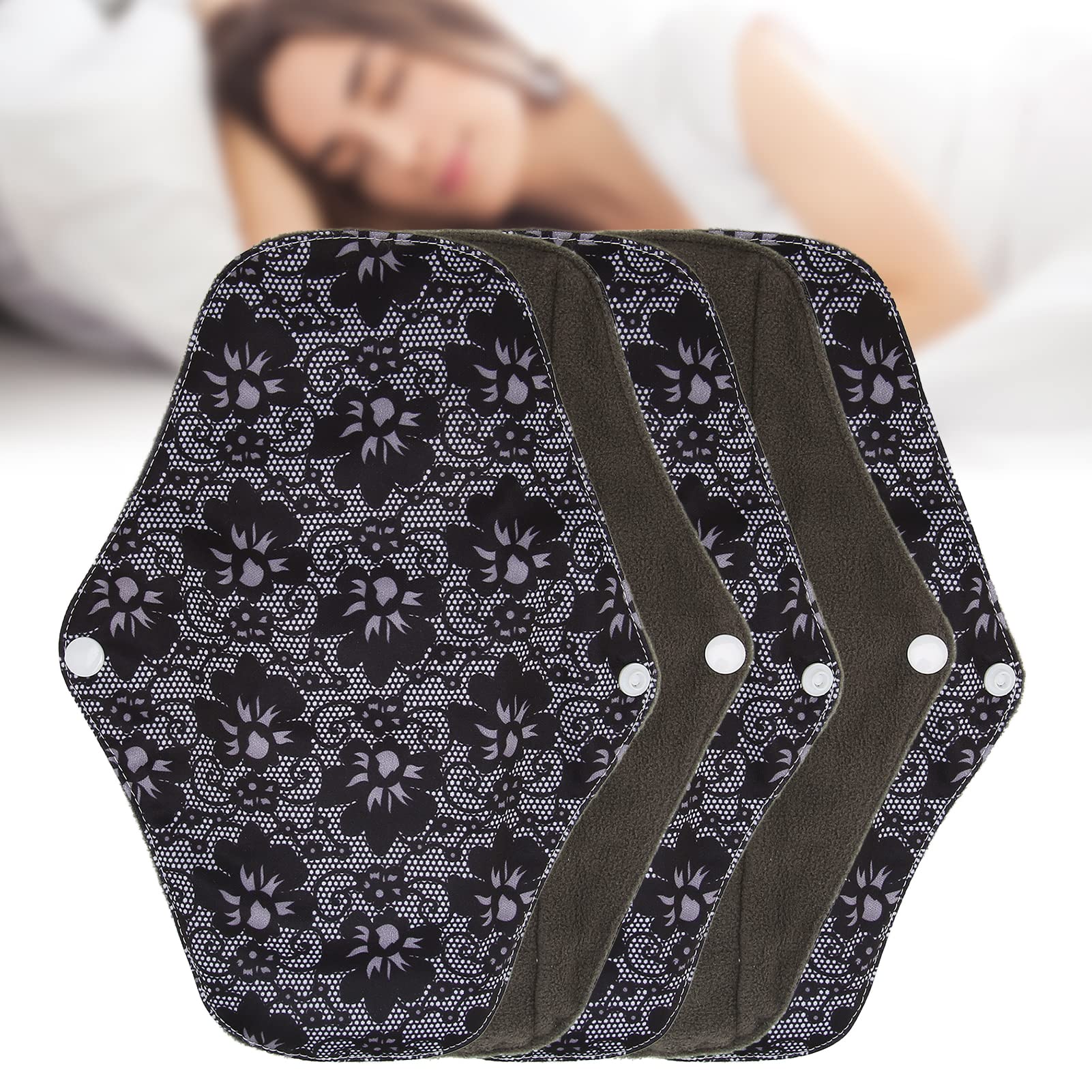 Organic Cotton Reusable Menstrual Pads - Washable Sanitary Pads for Women's Period & Light Incontinence | Eco-Friendly, Soft & Absorbent | Perfect for Active Lifestyles, Travel & Sustainable Living (M05)