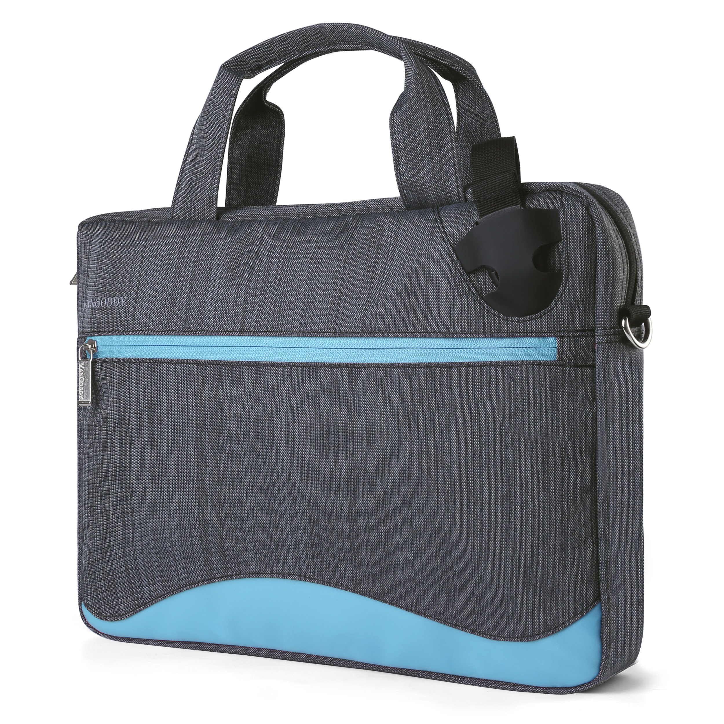 Wave 15 Nylon Laptop Shoulder Bag Briefcase for HP (Sky Blue) - Lightweight Business Travel & Office Commuter Laptop Case