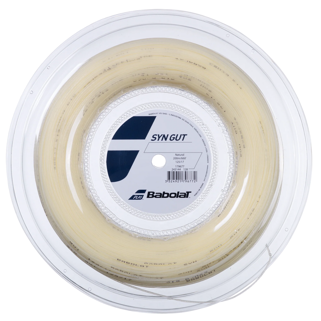Babolat SYN GUT 200M Tennis Strings - Premium Synthetic Gut String for Tennis Rackets | Perfect for Recreational & Competitive Play