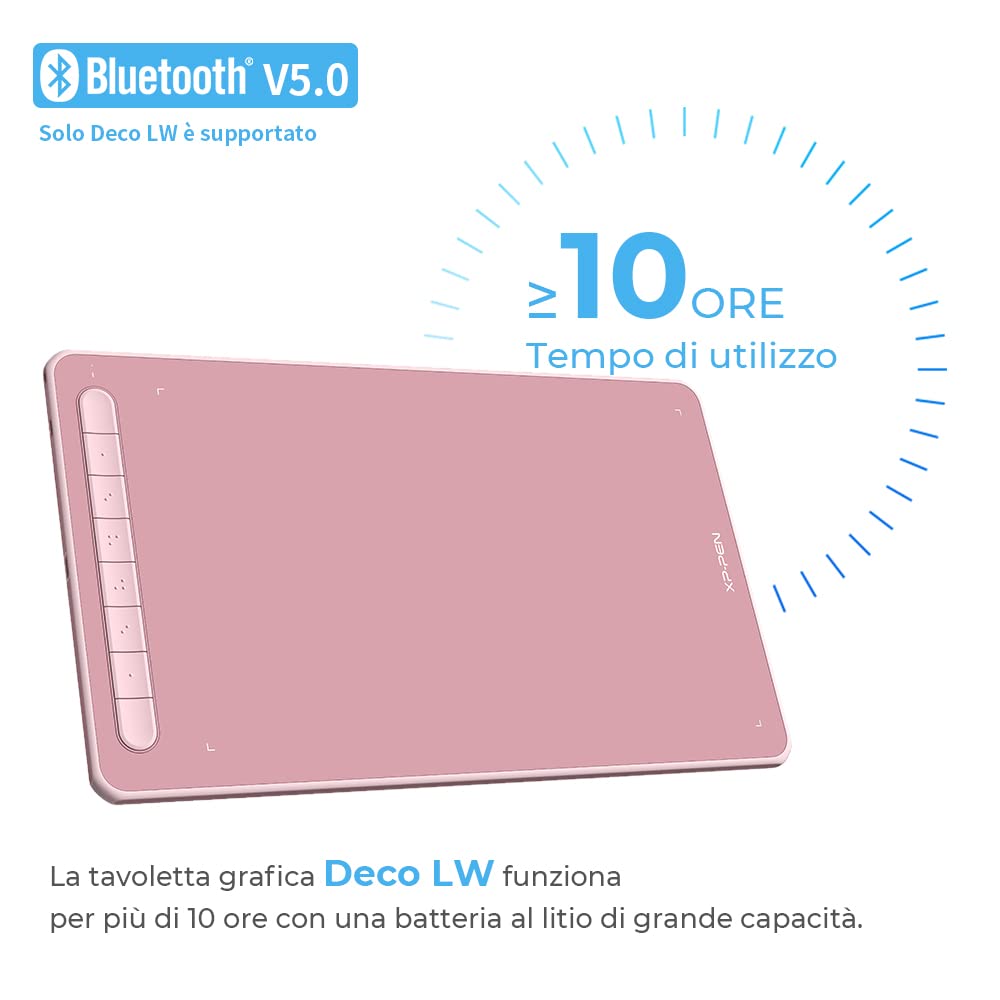 XP-PEN Deco LW Bluetooth Graphics Tablet - 10
