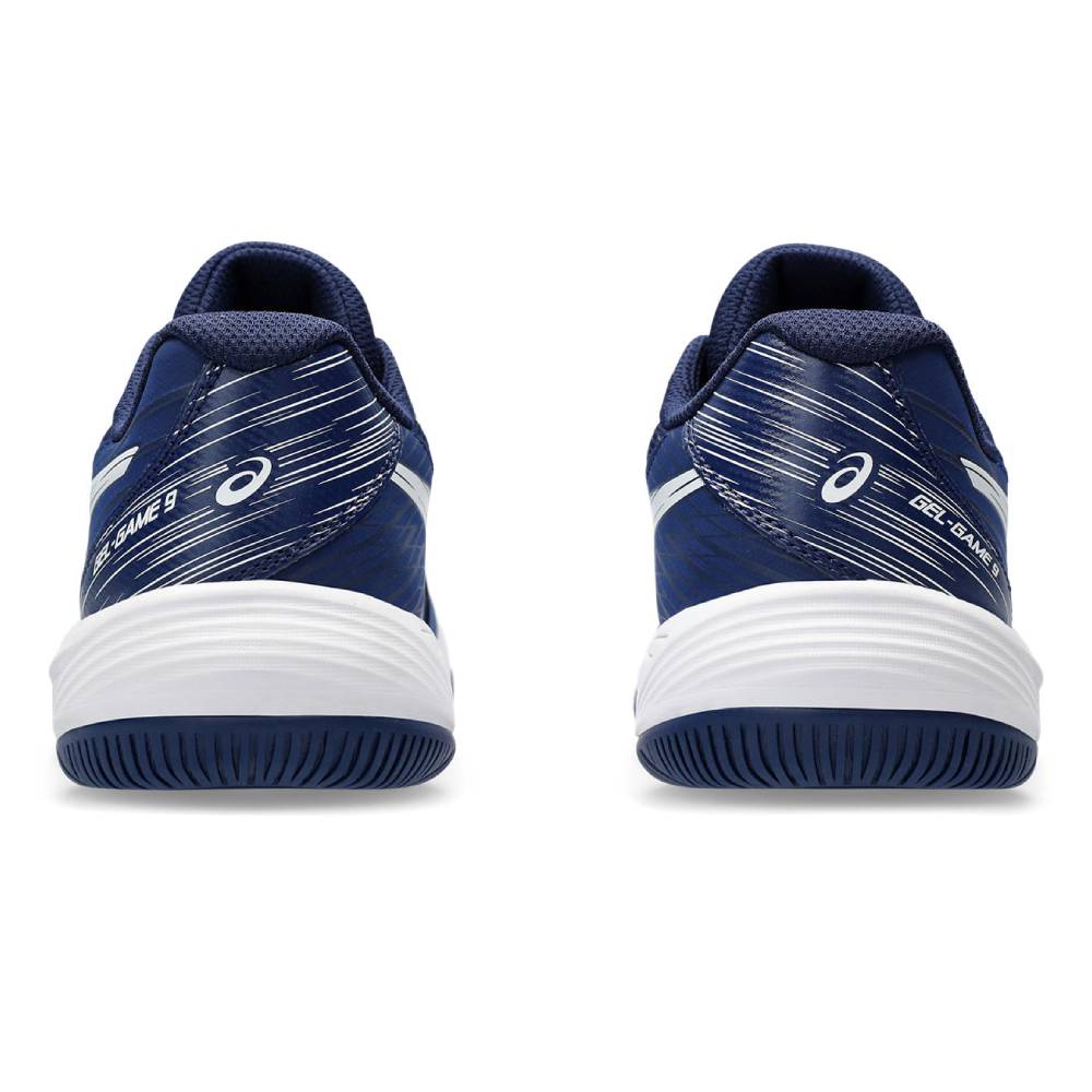 ASICS Gel Game 9 GS Junior Tennis Shoes for Girls - Lightweight Court Sneakers with Shock Absorption (Blue/White) - Perfect for Junior Tennis Training & Matches
