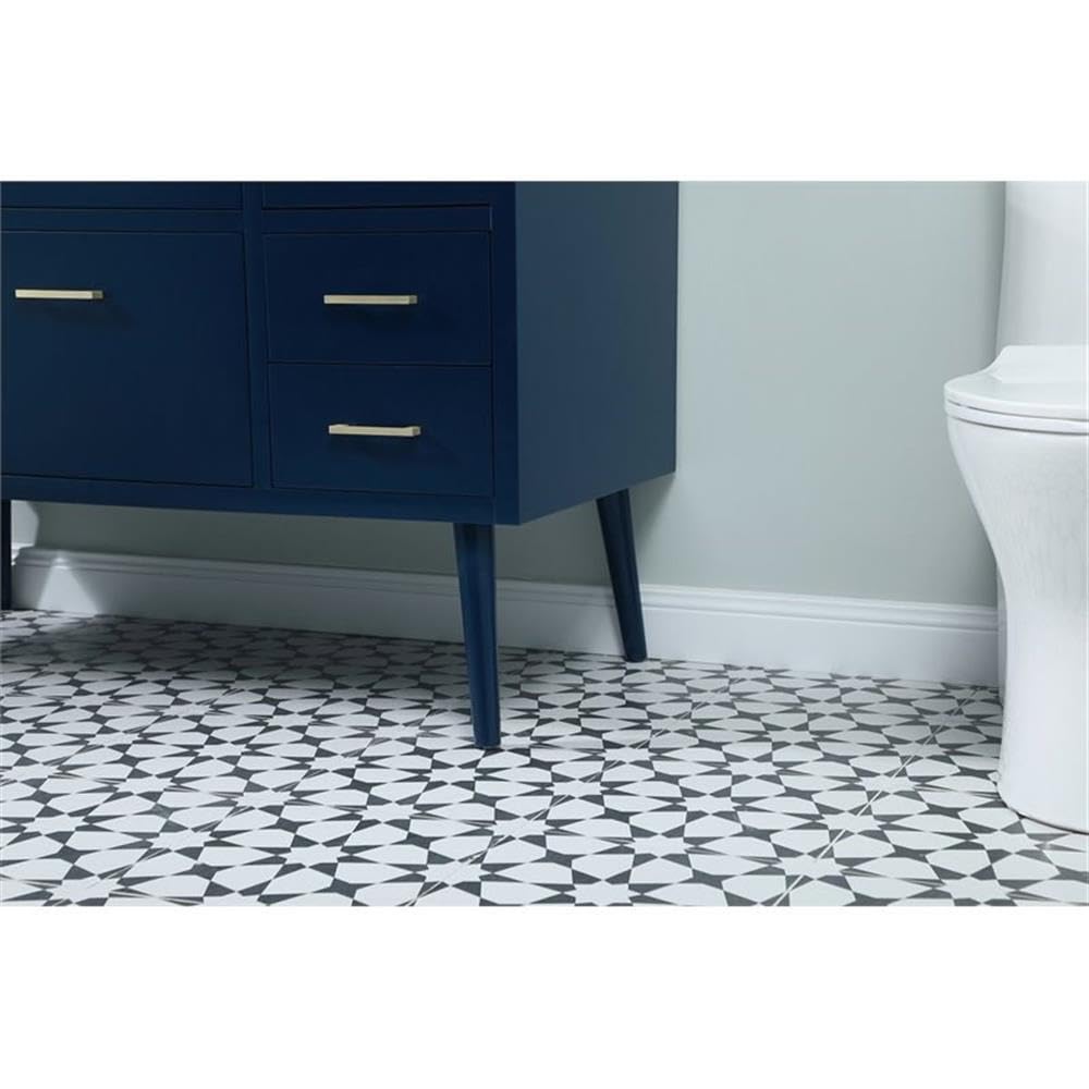 48 Inch Blue Bathroom Vanity Cabinet with Sink - Modern Elegant Kitchen & Bath Storage for Small Spaces | Perfect for Master Bath, Guest Bathroom Remodeling