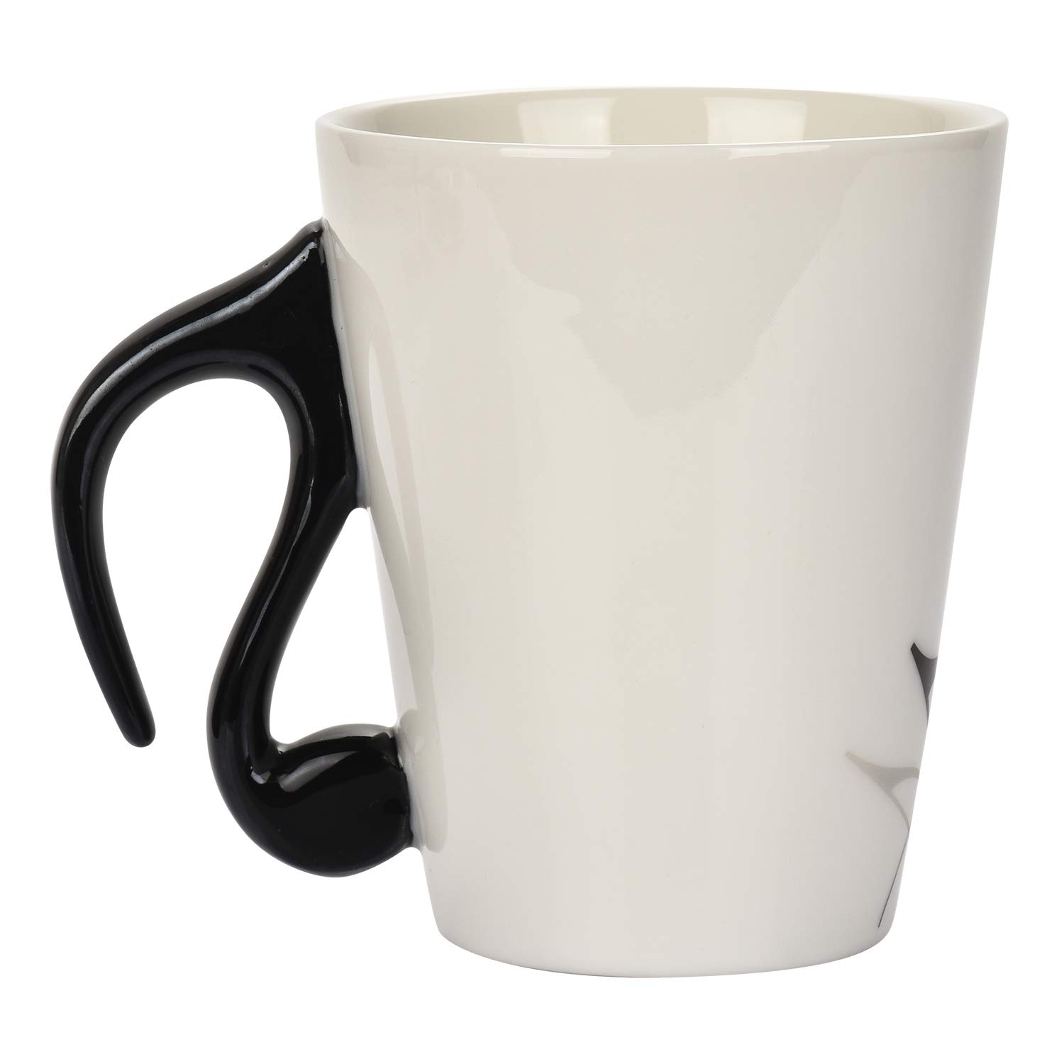 12.9 oz Musical Notes Ceramic Coffee Mug with Unique Handle & Themed Lid - Perfect Gift for Music Lovers (Women/Men/Friends) - Ideal for Tea, Coffee, Milk at Home, Office or Concert Events