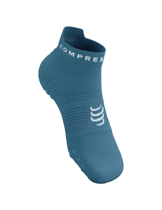 Compressport Unisex Pro Racing Socks v4.0 - Performance Running Socks for Men & Women - Lightweight, Breathable & Moisture-Wicking - Niagara Blue/White - Ideal for Marathon, Trail Running & Triathlon Training
