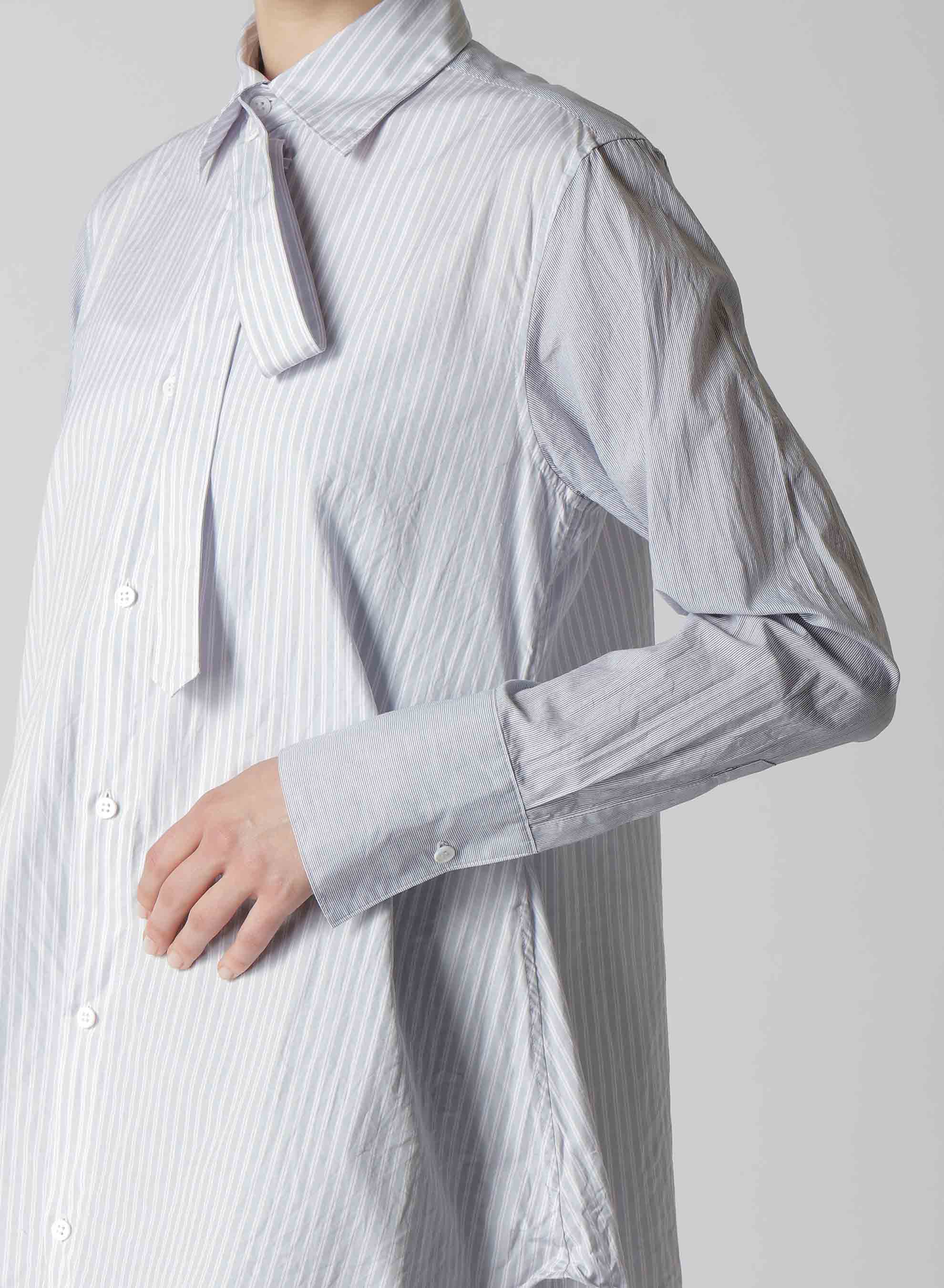 Premium Cotton Stripe Dress Shirt with Double Cuffs & Tie - Formal Office Wear & Business Attire for Men