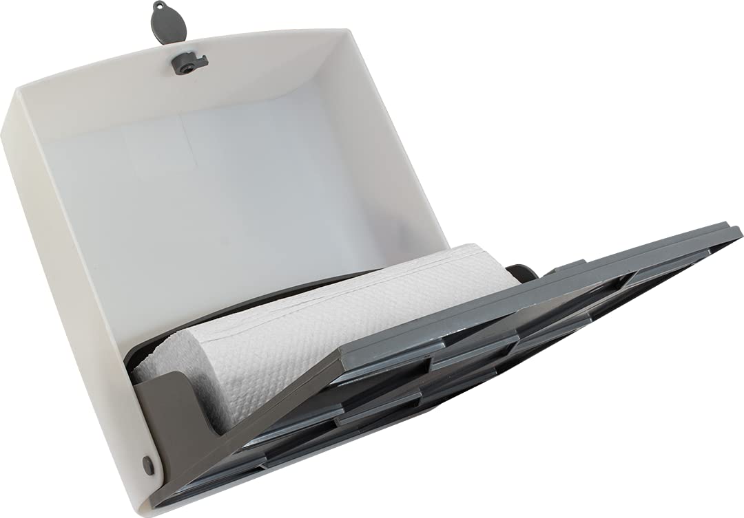 Oval Wall Mount Paper Towel Holder & Dispenser - Large Capacity for 400 Multifold Towels | Durable ABS Commercial Grade for High-Traffic Areas | Perfect for Restaurants, Office Bathrooms & Kitchen Use