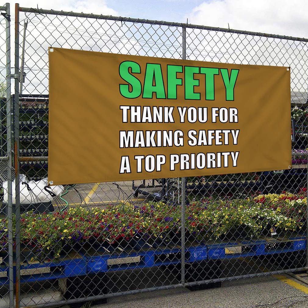 Vinyl Banner - Multiple Sizes (60x144 Inches) | Weatherproof, Industrial Strength with 10 Grommets | Perfect for Outdoor Safety Signs, Yard Decor & Business Advertising | Ideal for Construction Sites, Parking Lots & Events