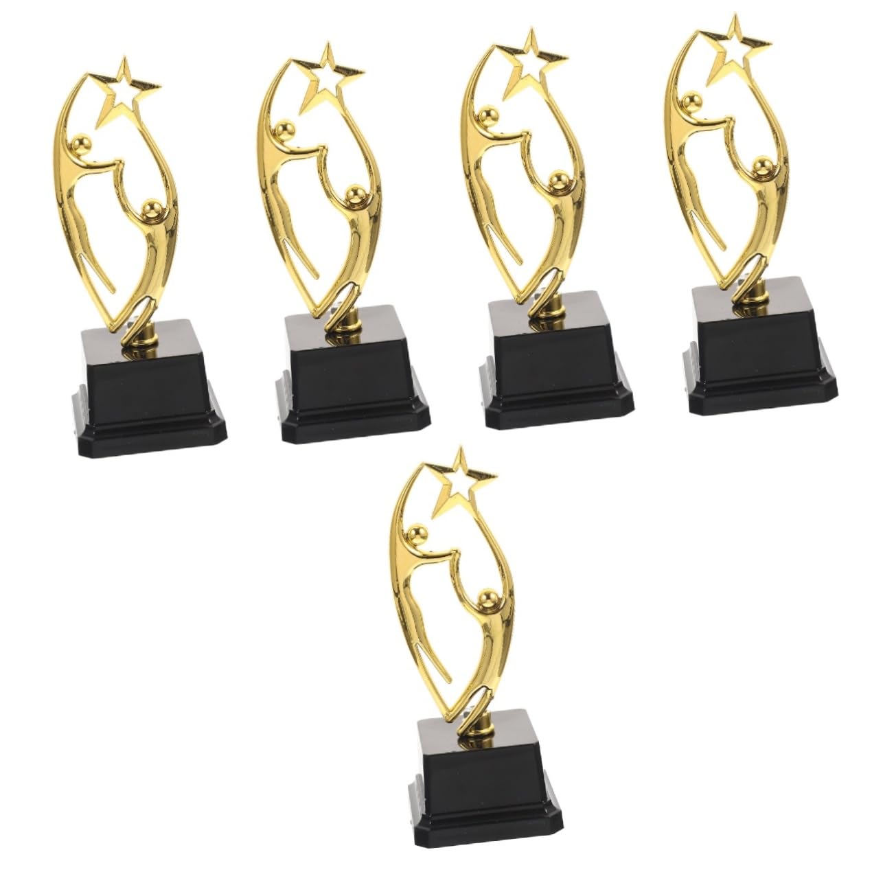 Toddmomy 5-Piece Mini Trophy Set - Small Sports Awards for Kids, Soccer Medals & Achievement Prizes - Perfect for School Events, Team Rewards & Birthday Party Favors