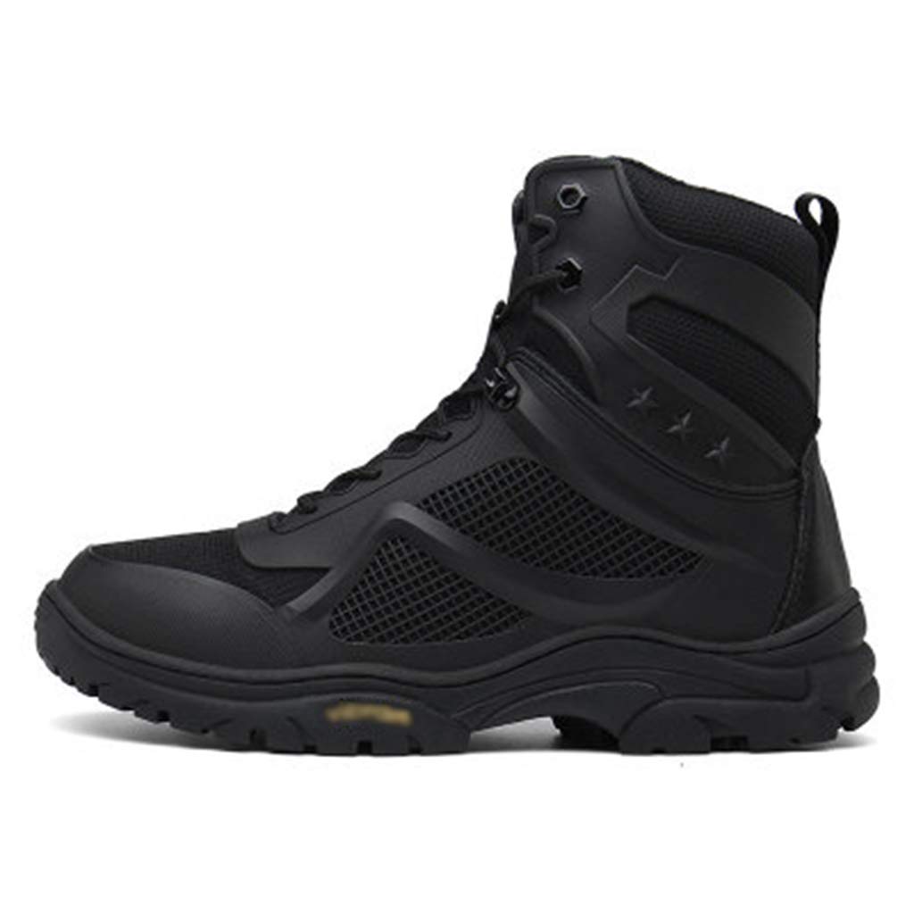 Men's Military Tactical Boots with Steel Toe & Slip-Resistant Sole - Police, Security, Army, Cadet Safety Boots for Autumn & Winter | Outdoor Work, Hiking, Heavy Duty Use
