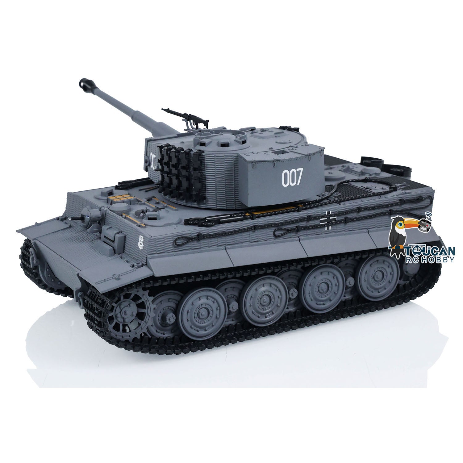 Taigen Tiger I 1/24 Scale RC Battle Tank with Infrared Combat, Barrel Recoil & LED Flash - Remote Control Military Tank Toy for Collectors & Hobbyists - Perfect for War Games, Display & Gift Giving
