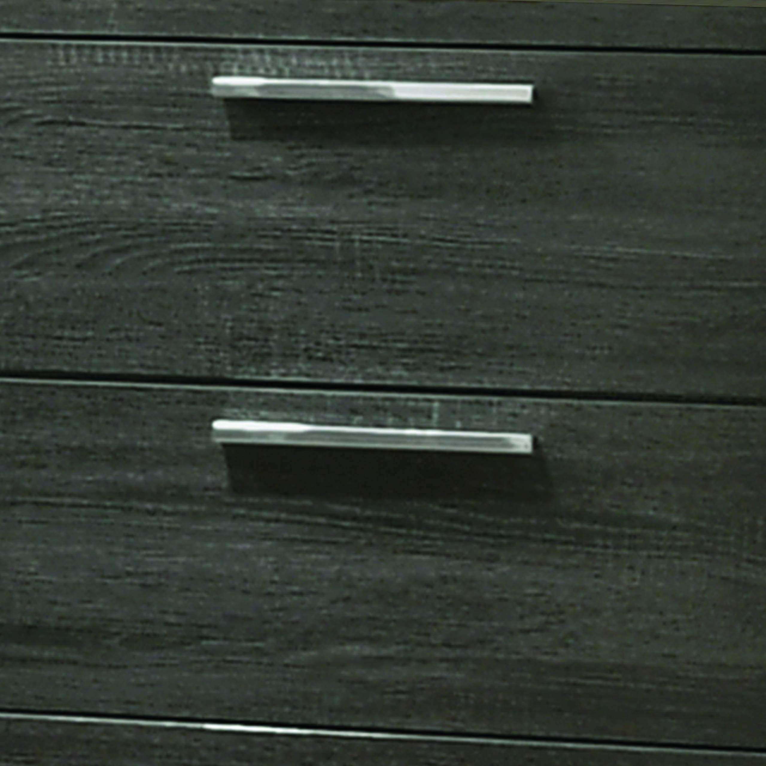 Benjara 2 Drawer Wooden Nightstand with Bar Pulls & Panel Support - Gray Finish for Bedroom, Living Room & Office Furniture