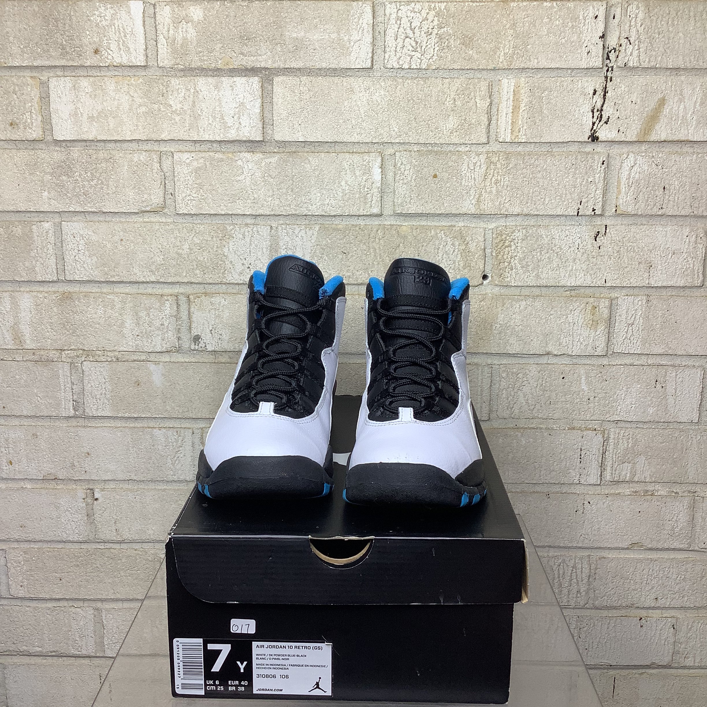 AIR JORDAN 10 POWDER BLUE Retro Basketball Shoes - Men's Size 7Y (310806-106) | Classic Sneakers for Streetwear, Sports & Casual Fashion