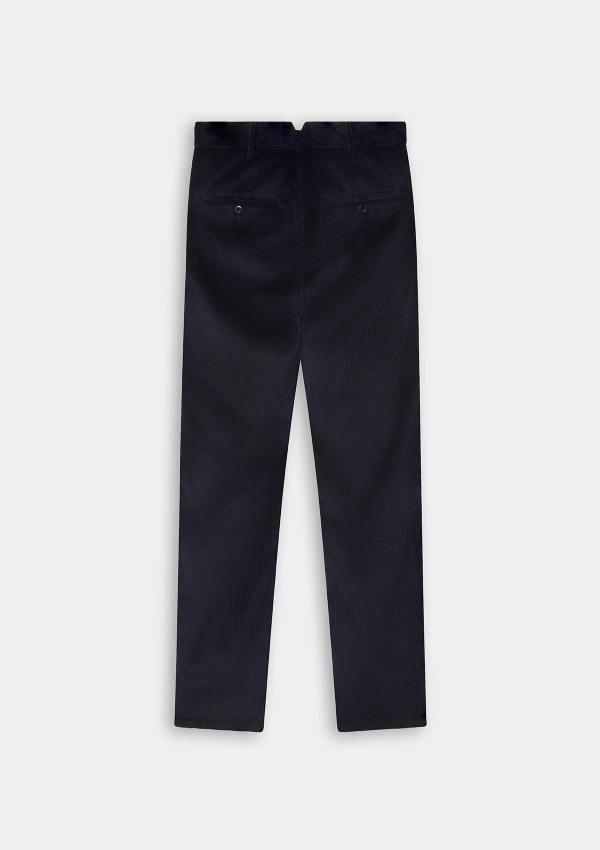 Men's Navy Blue Cotton Corduroy Casual Pants - Comfortable Slim Fit Trousers for Everyday Wear, Office & Weekend Outings