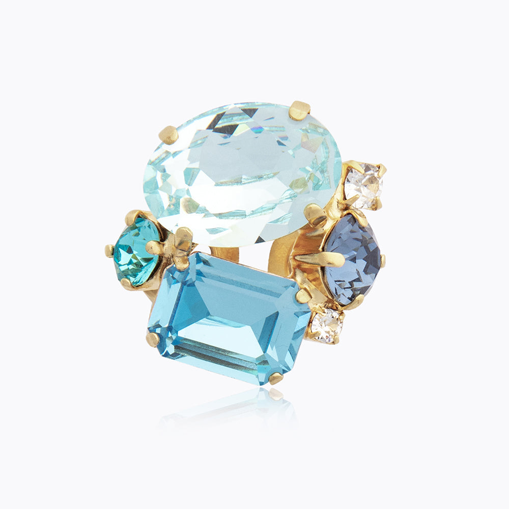 Carolina Ring with Aquamarine Gemstone - Elegant March Birthstone Jewelry for Women | Perfect for Engagement, Anniversary & Special Occasions